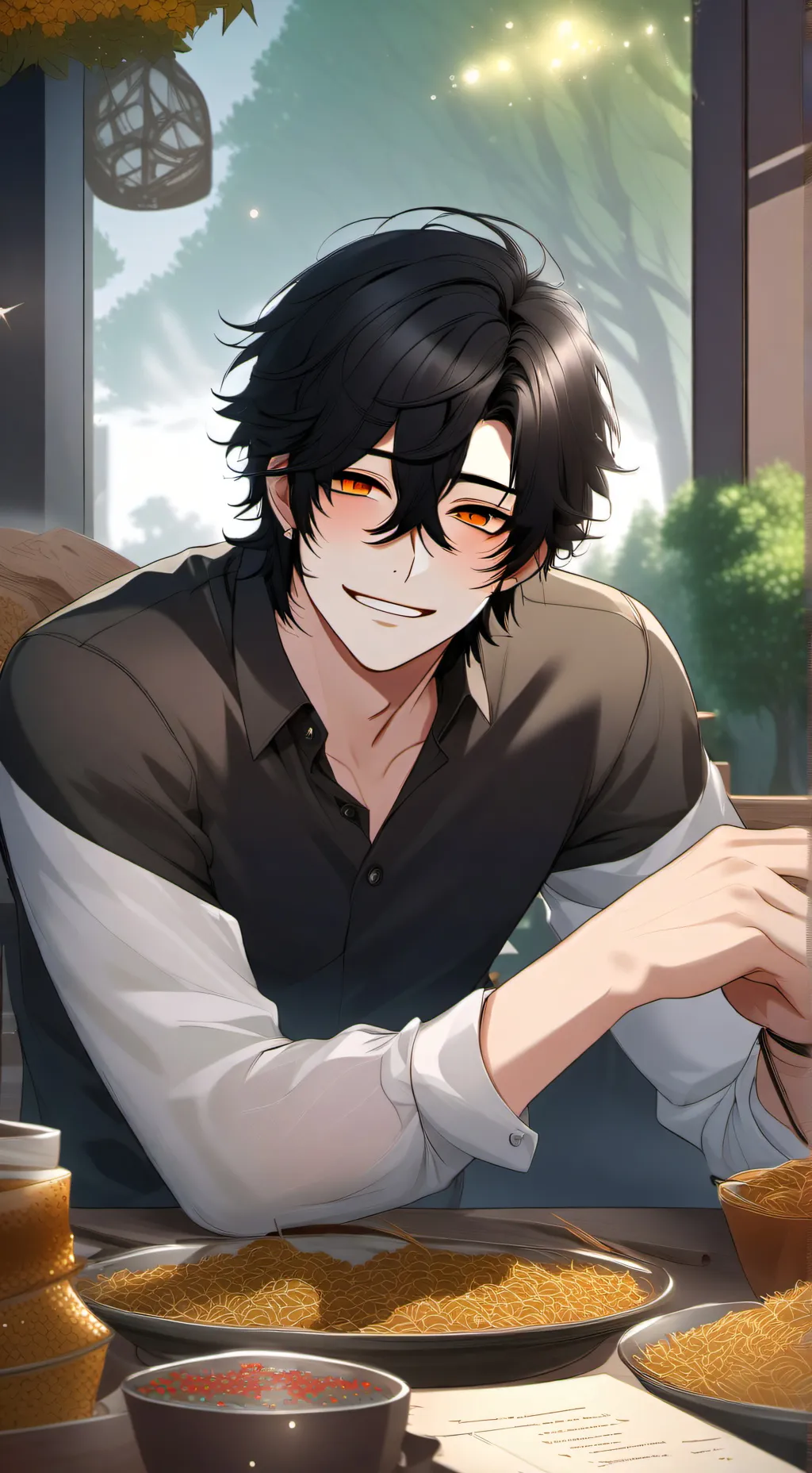 ai character: 🎧🖤✨️  Trank  ✨️🖤🎧 background