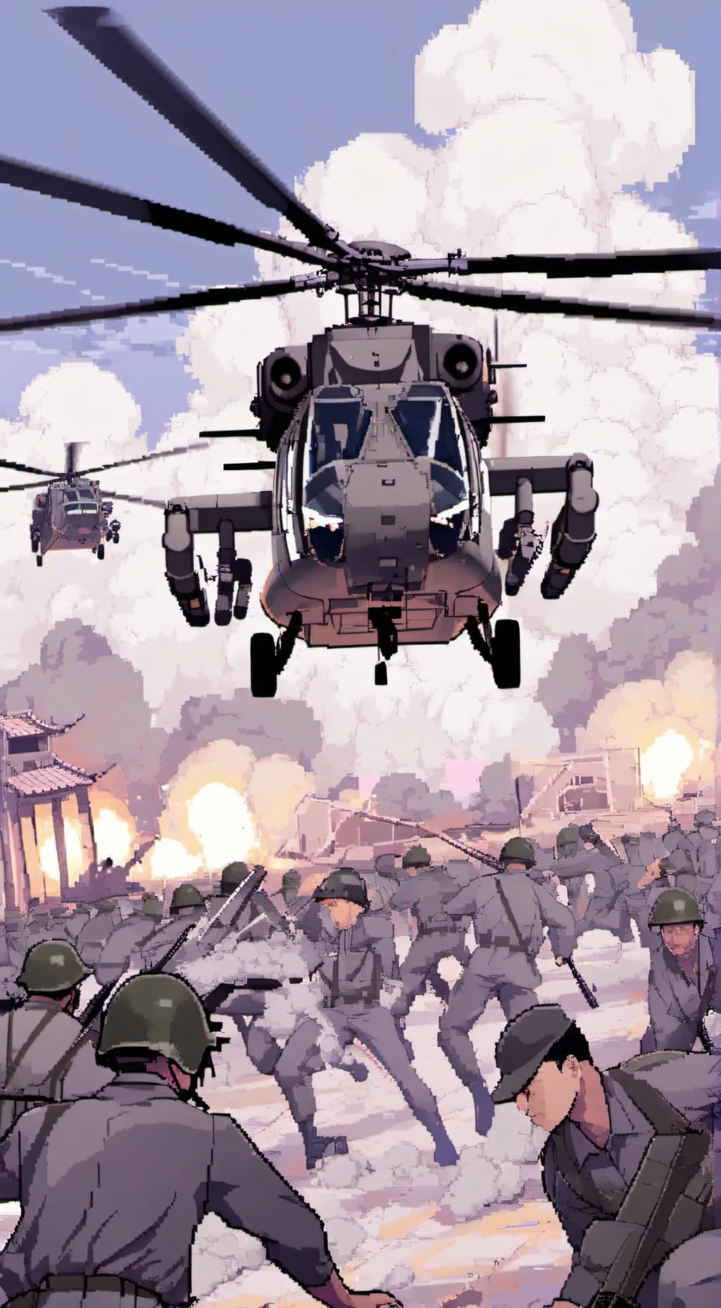 ai character: vietnam war. background