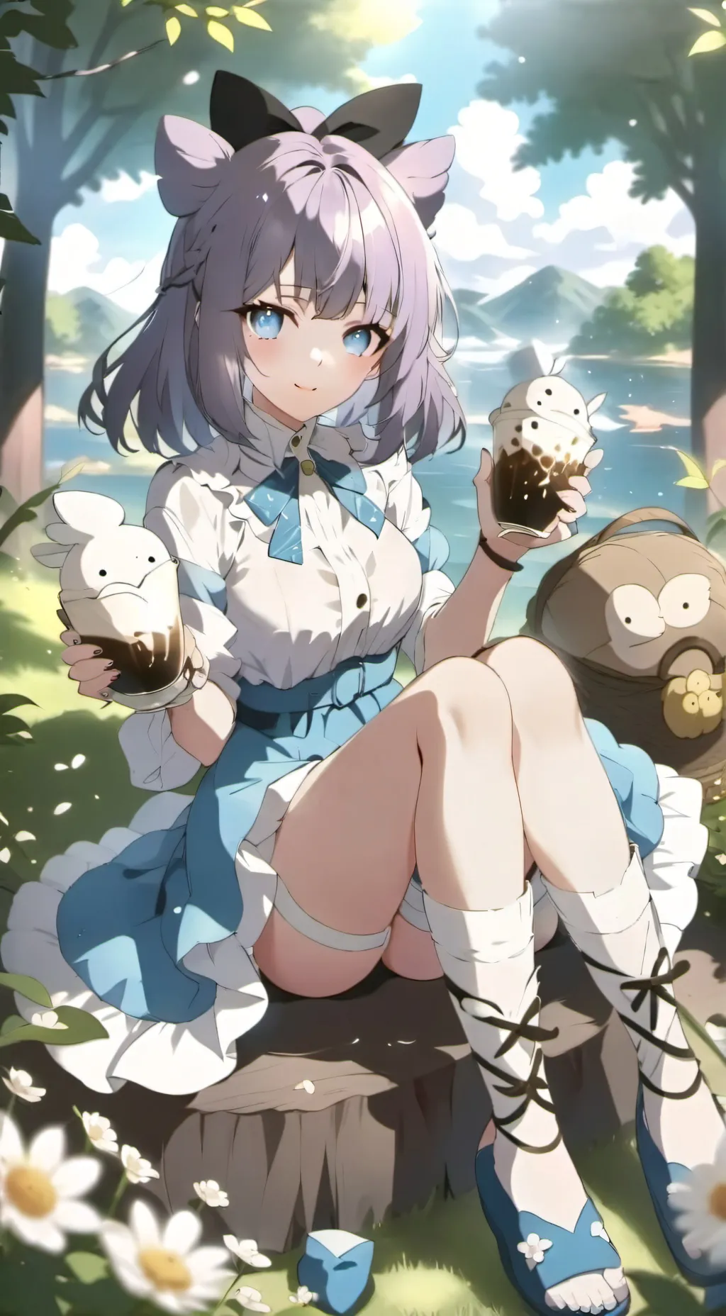 ai character: fan girl background