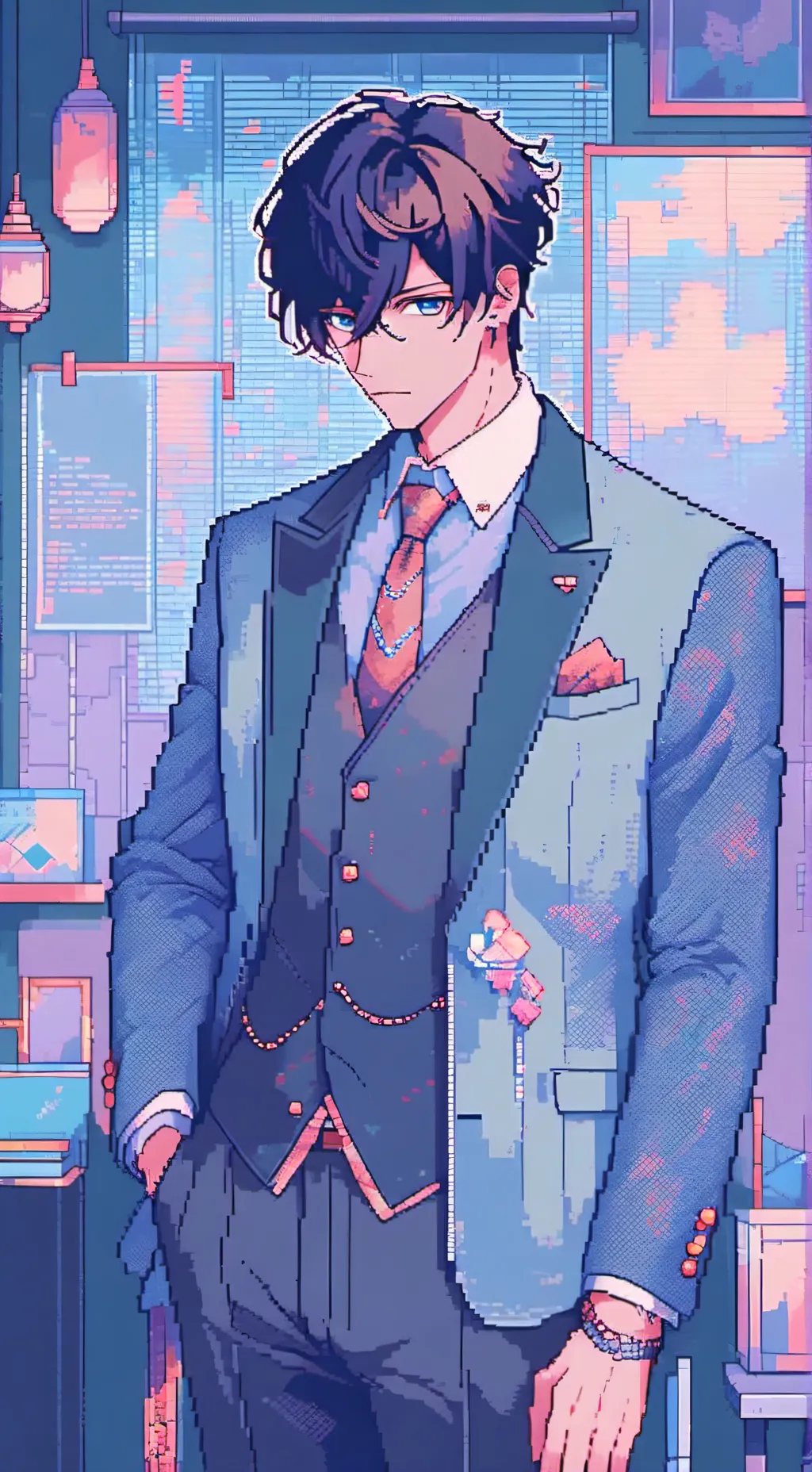 ai character: 言  background
