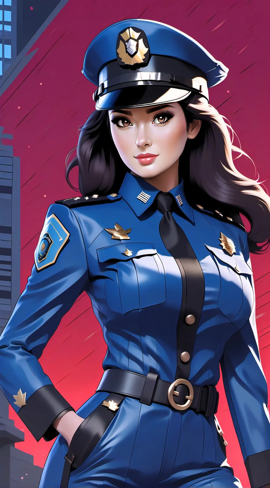 ai character: policial vitória background
