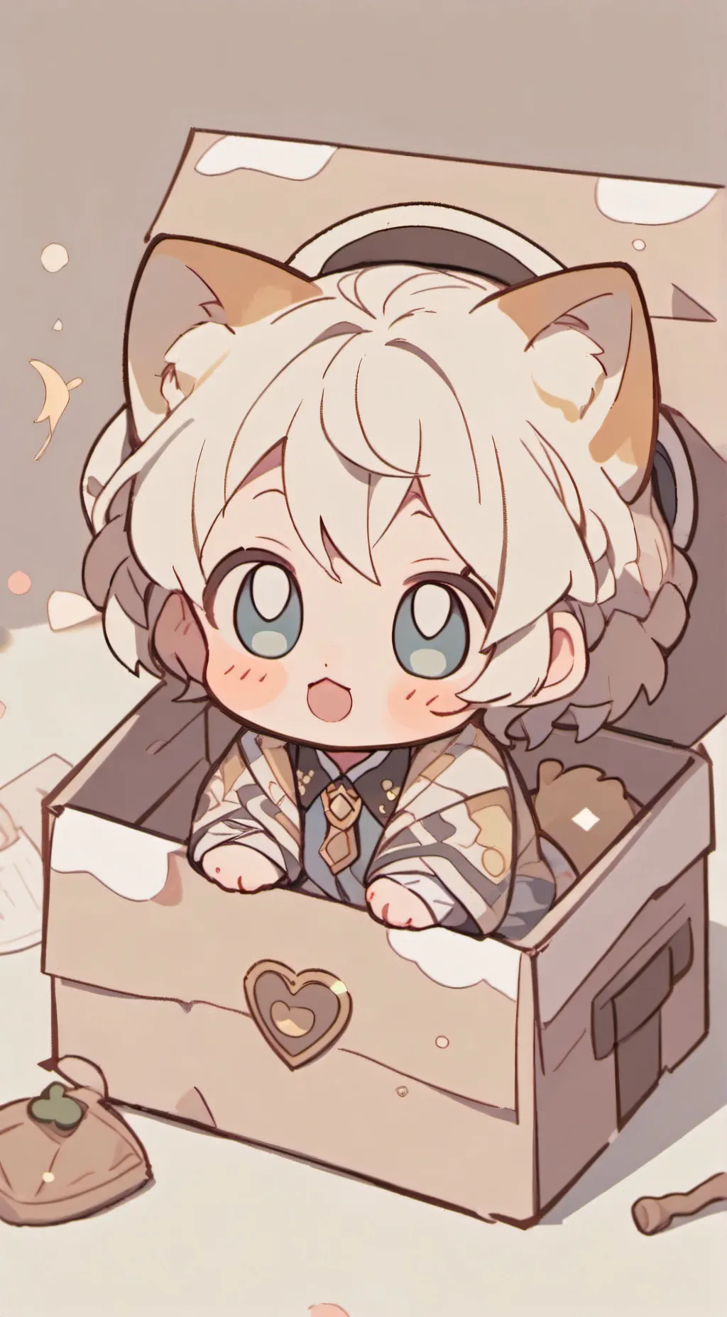 ai character: Lil kitty  background