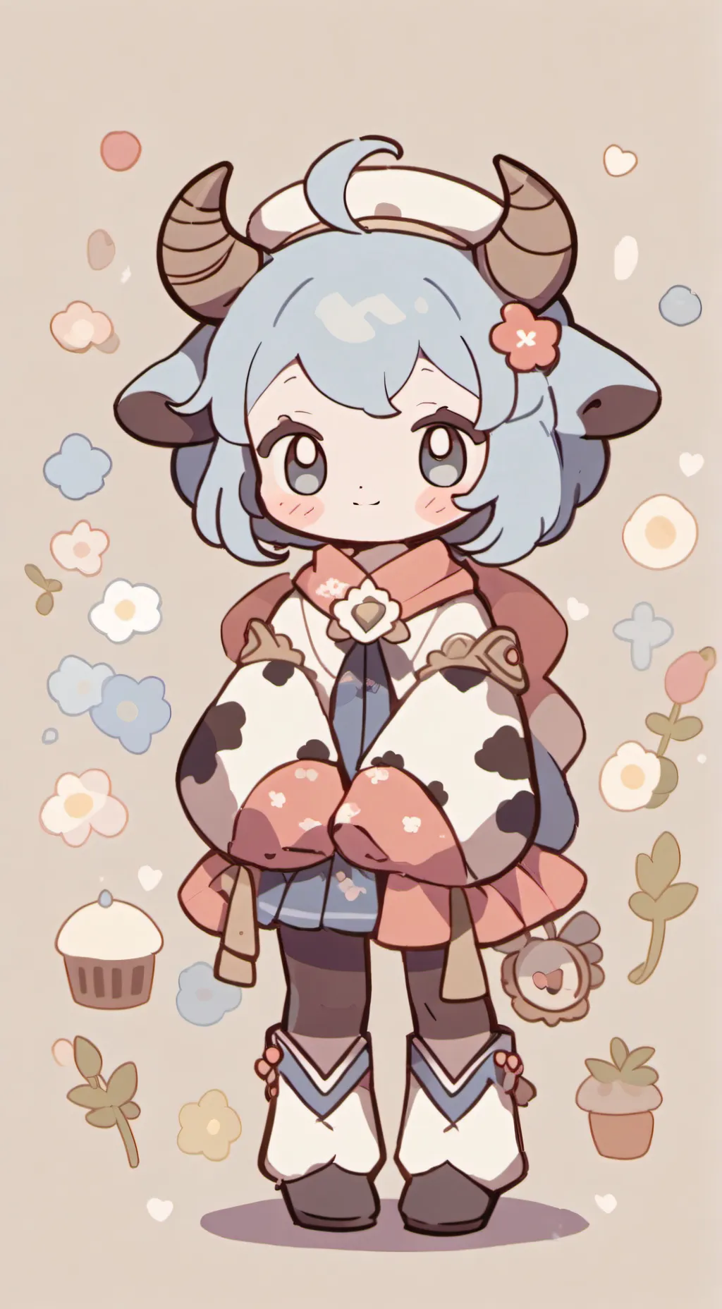 ai character: Cowy background