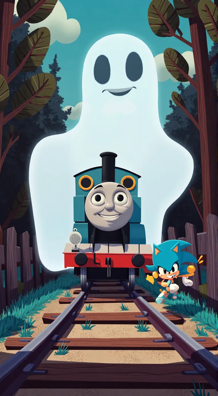 ai character: Thomas and Sonic background