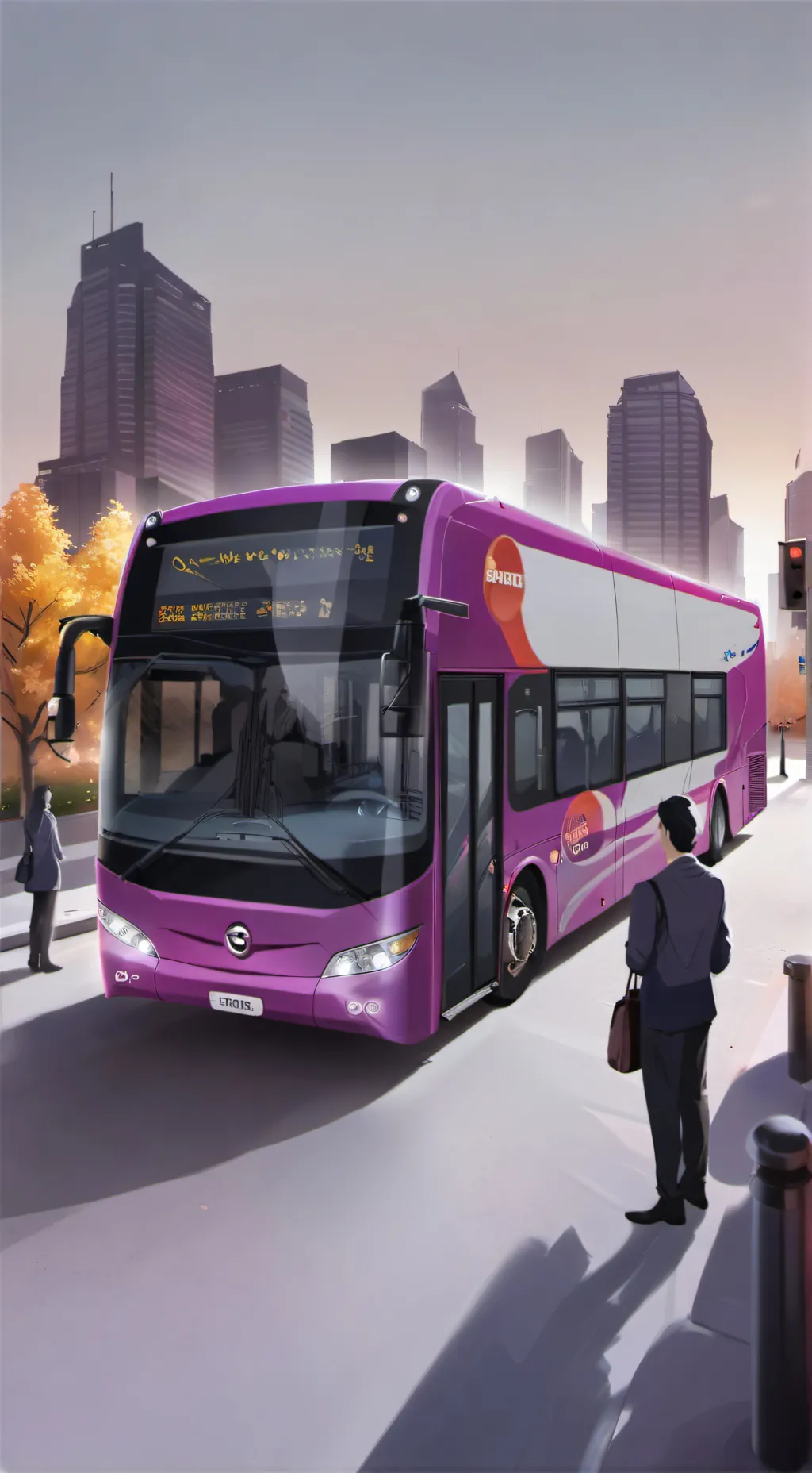 ai character: squid game bus  background