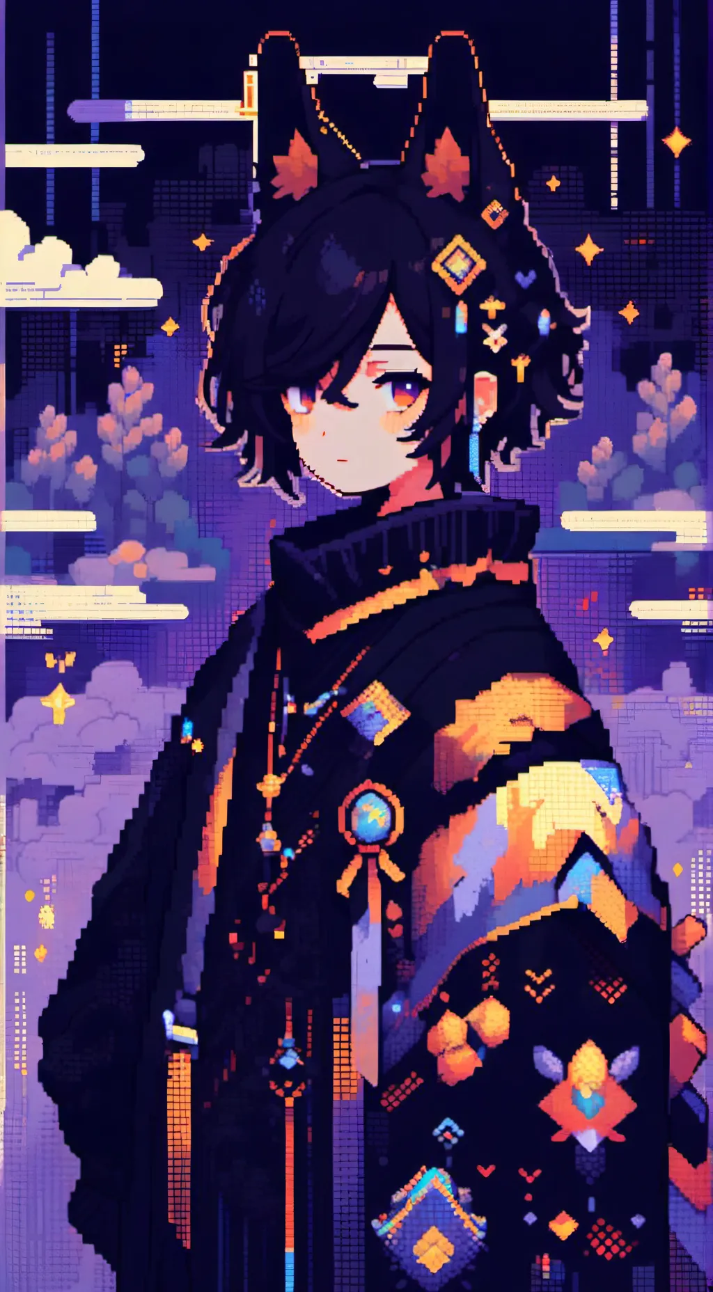 ai character: Hybird human pets background