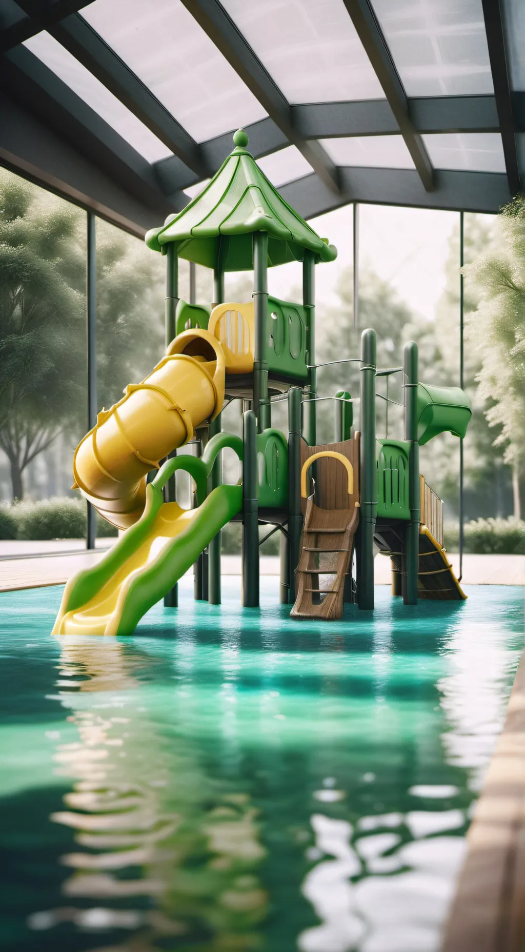 ai character: Sprunki waterpark background