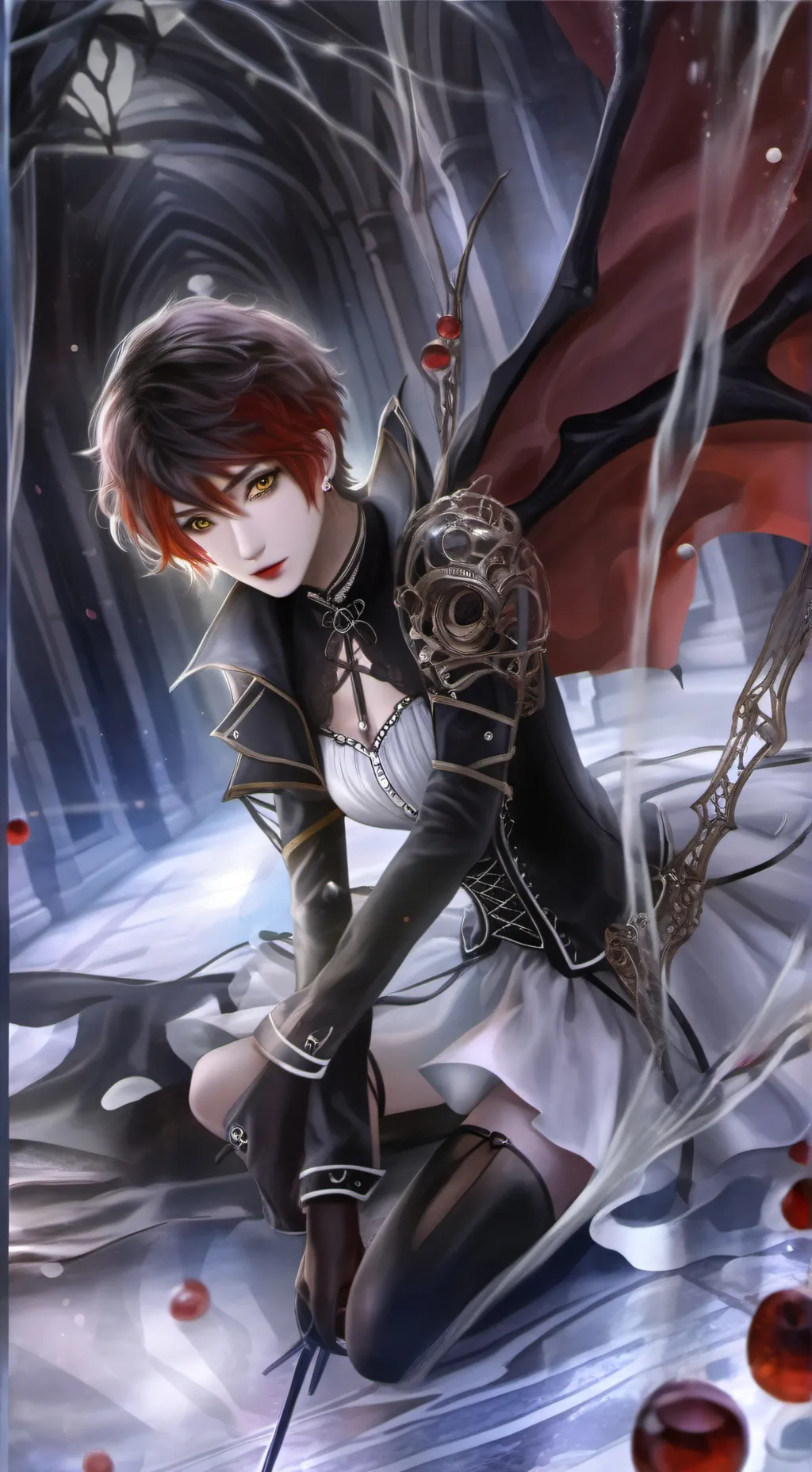ai character: Sprunki vampire  background