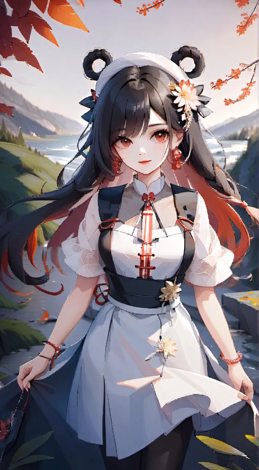 ai character: MHA road trip background