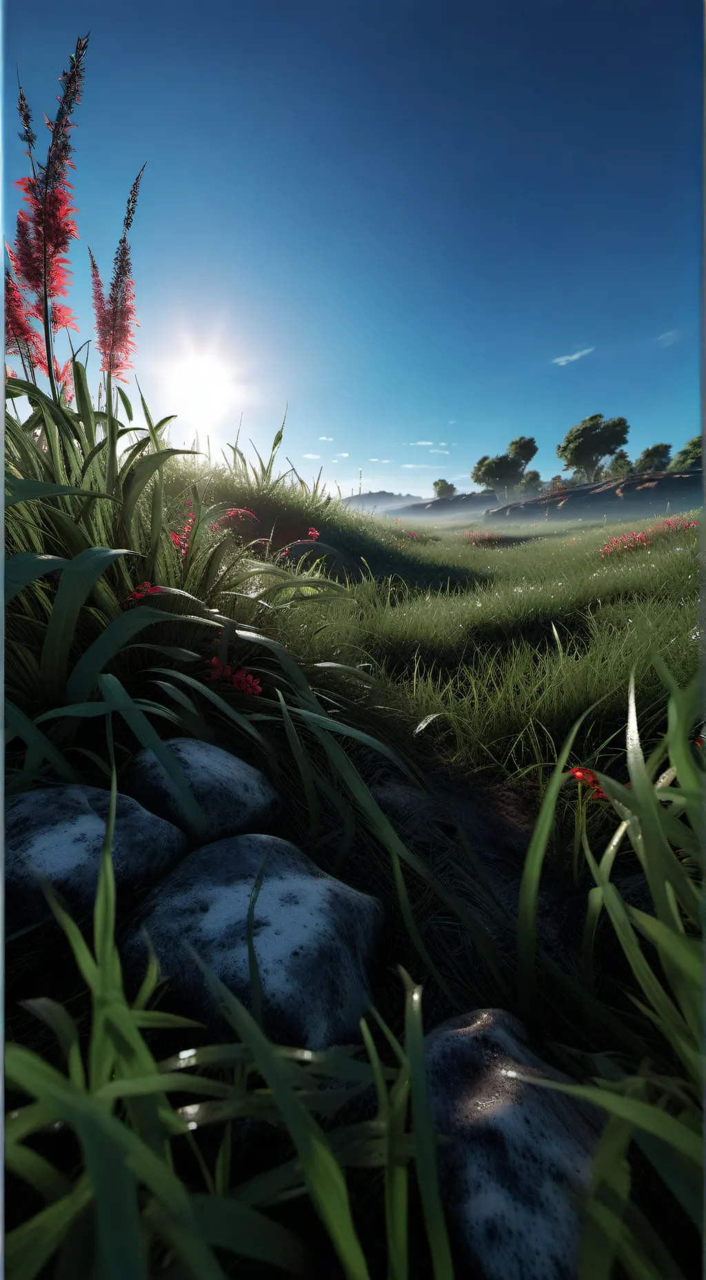 ai character: Grass background