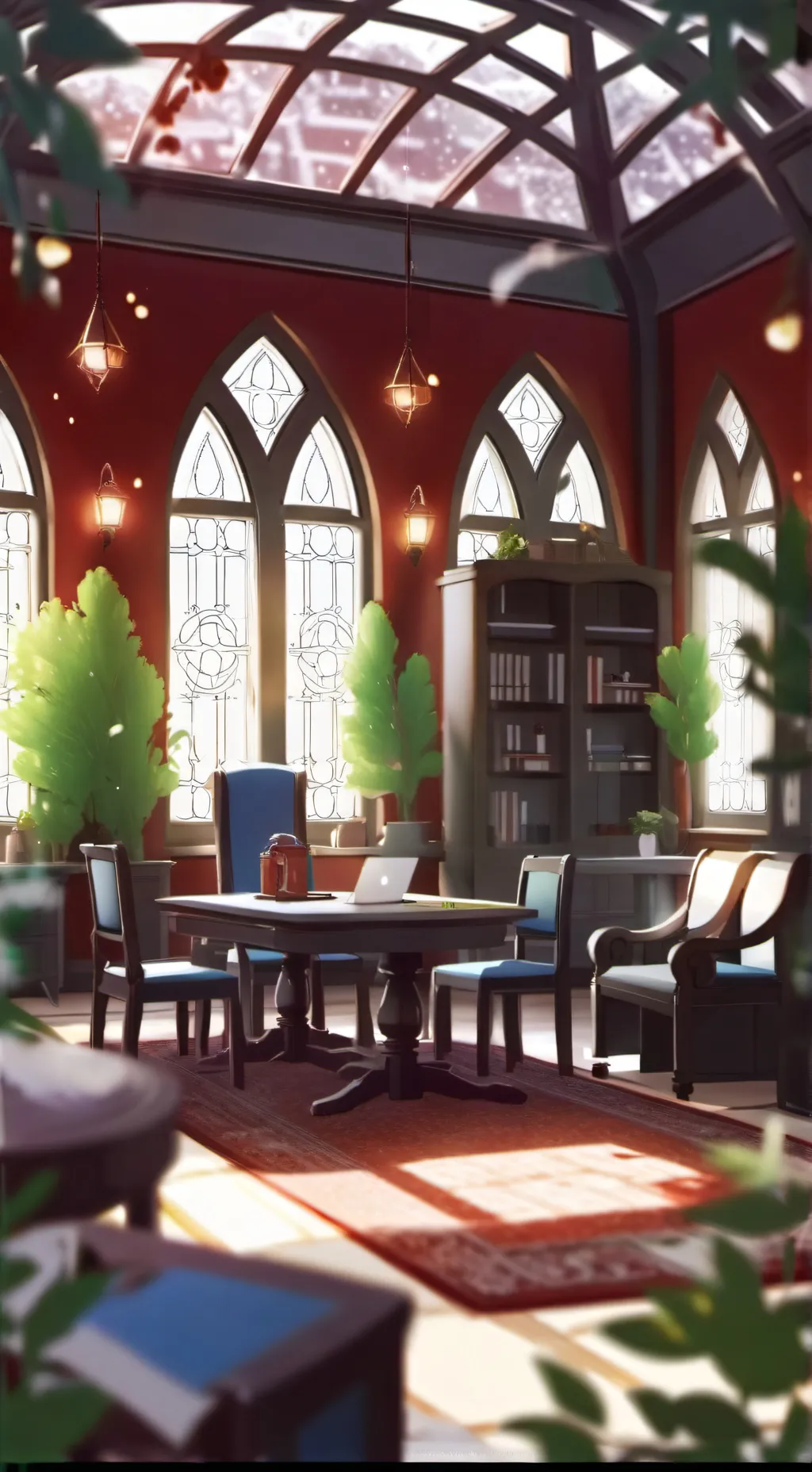 ai character: Magical Academy background