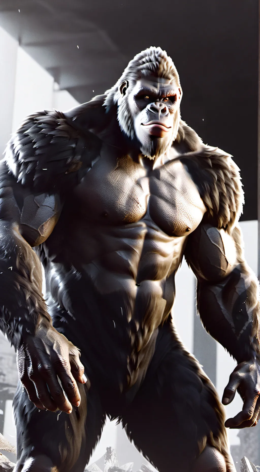 ai character: Kong king of apes. background
