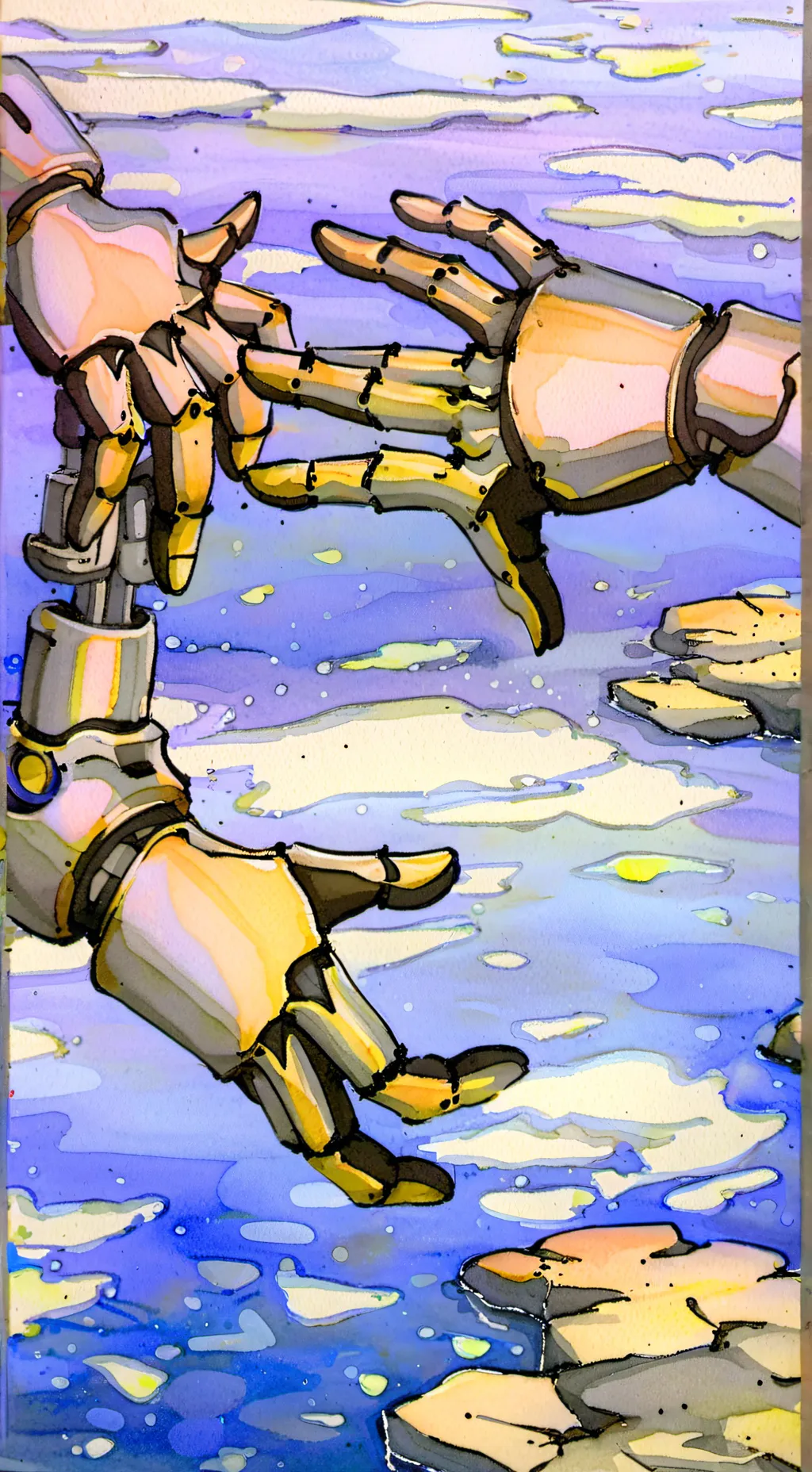 ai character: the hand background