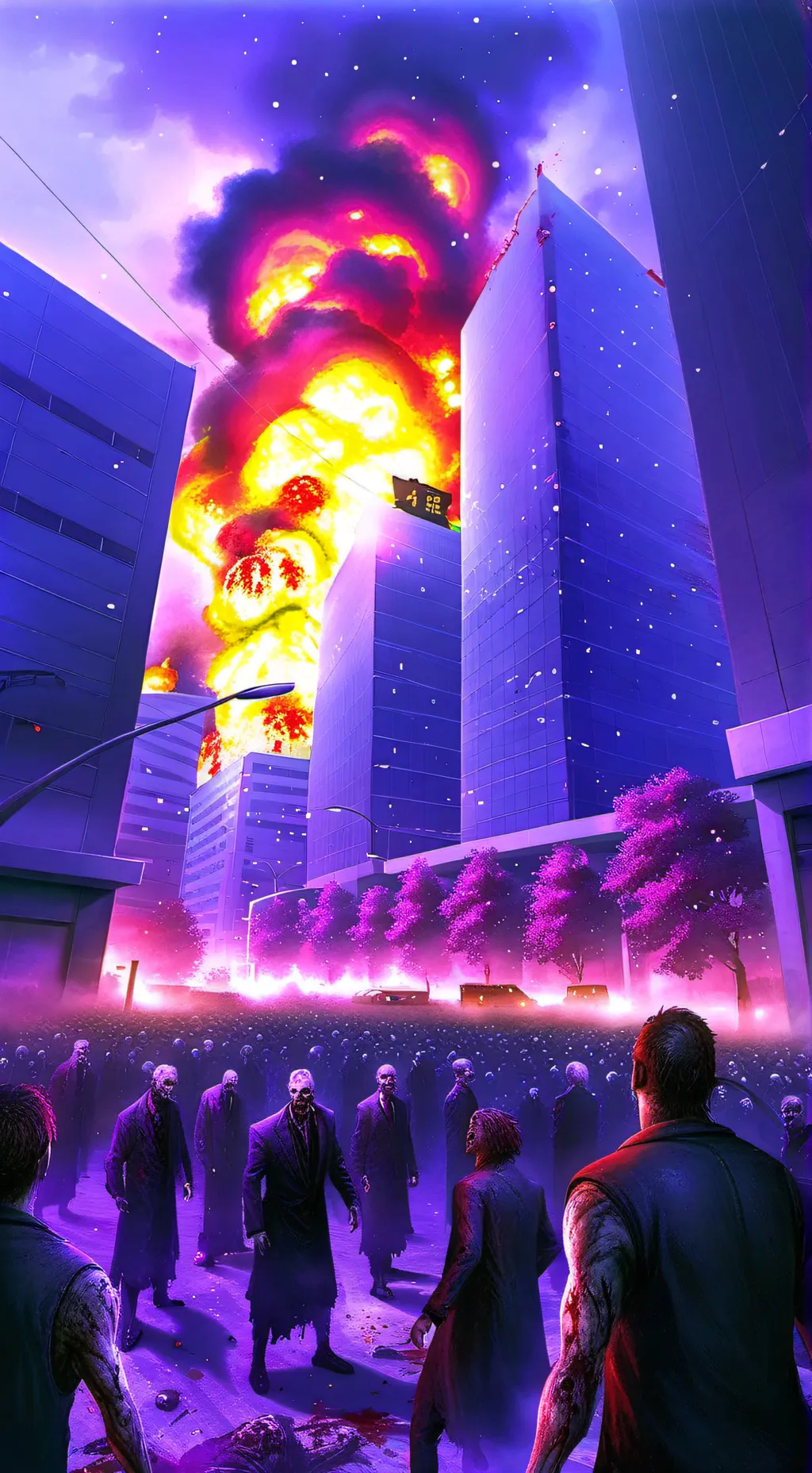 ai character: Building On Fire background