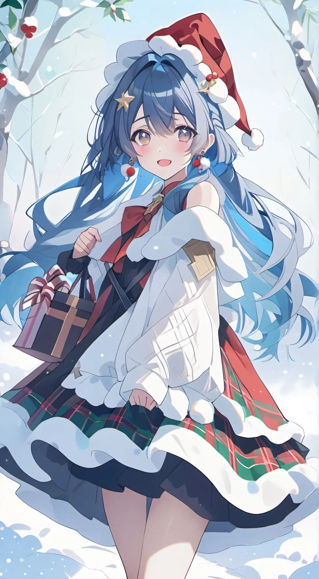 ai character: Santa's daughter background