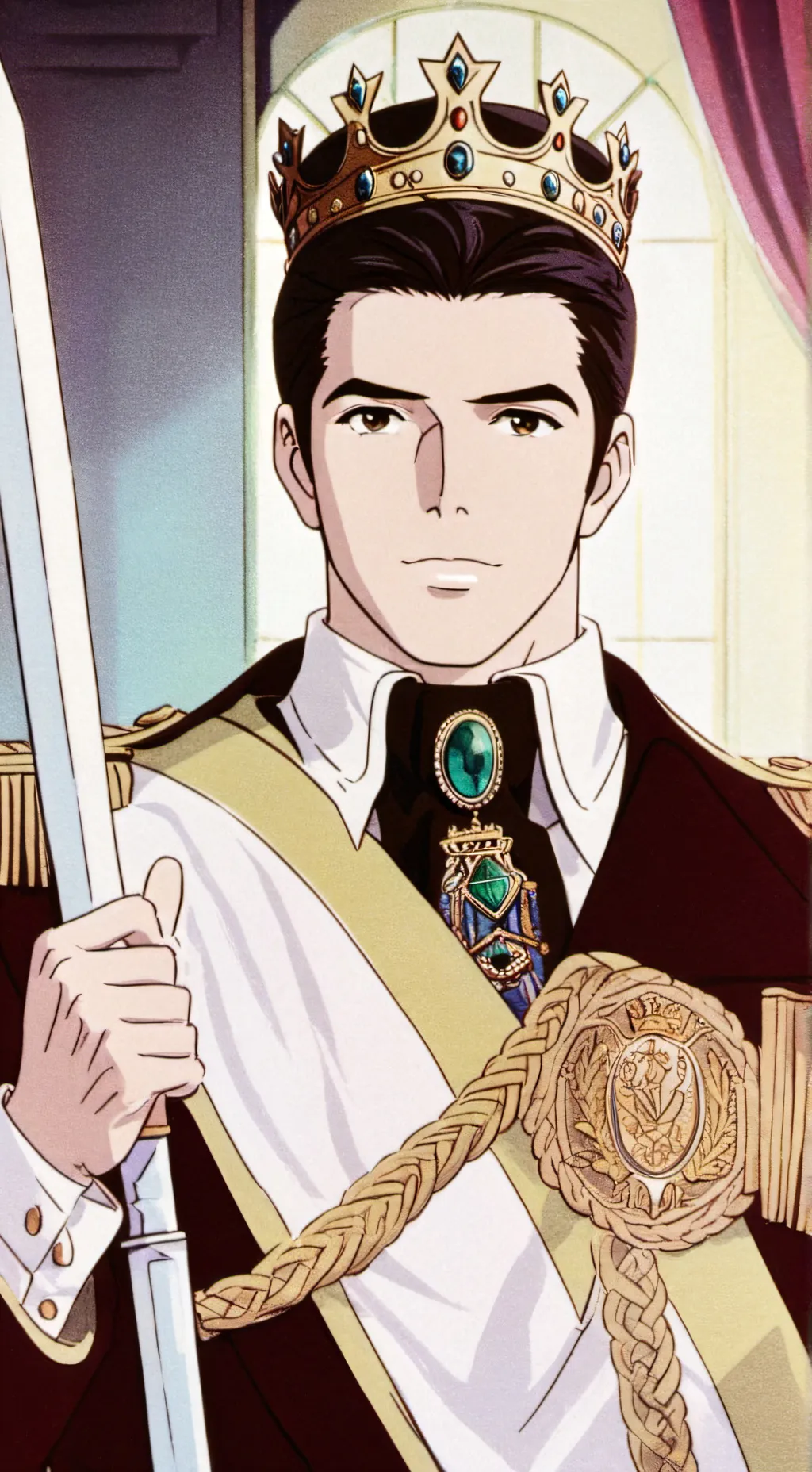 ai character: King Reagan background