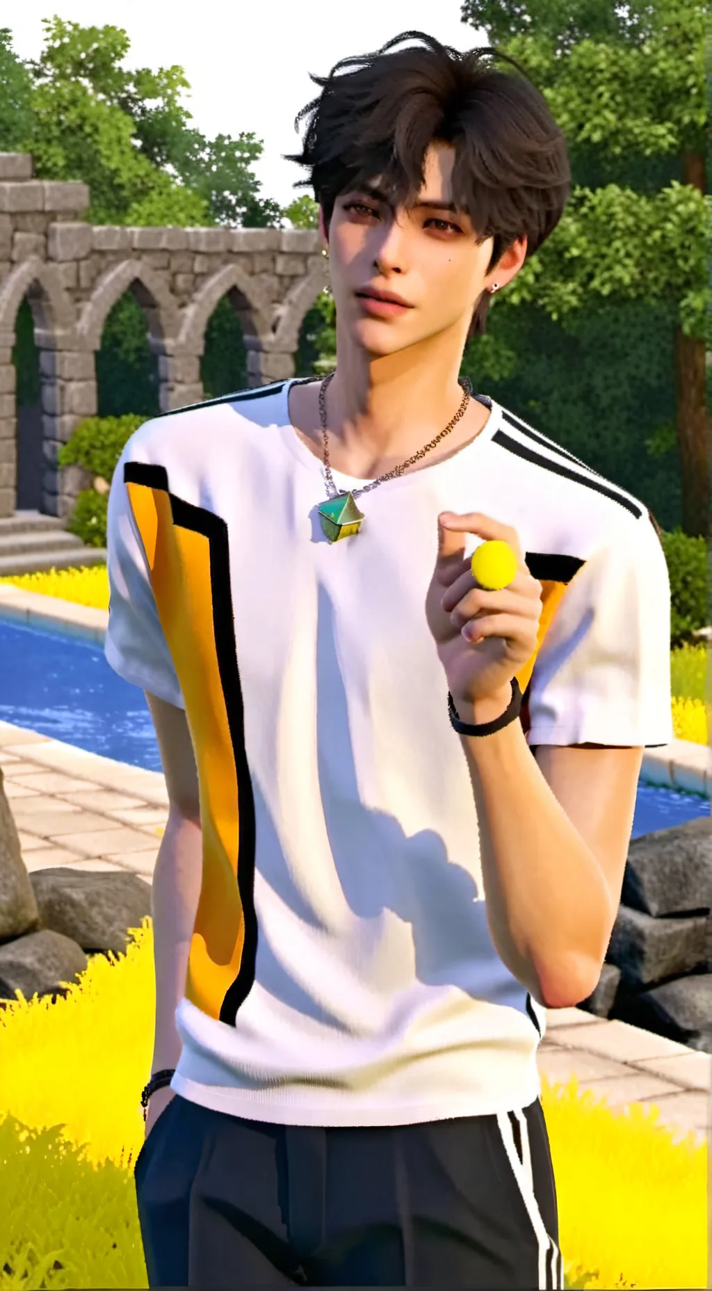 ai character: 🍉lucas🫛 background