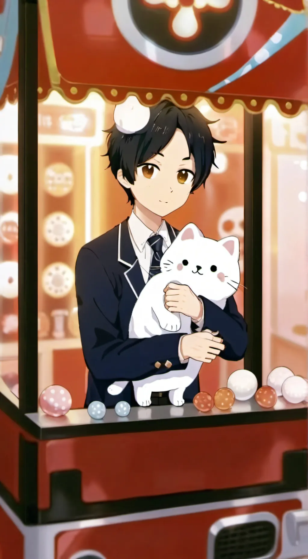 ai character: Claw machine  background