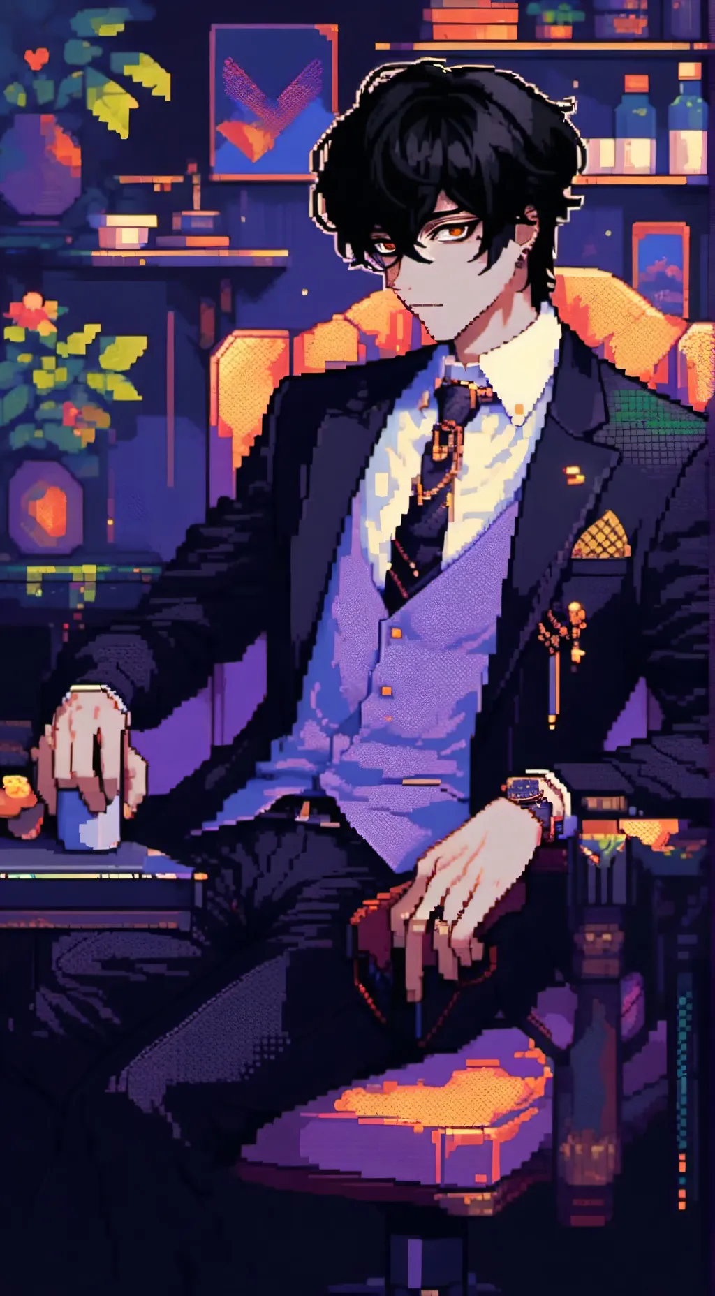 ai character: 言 background