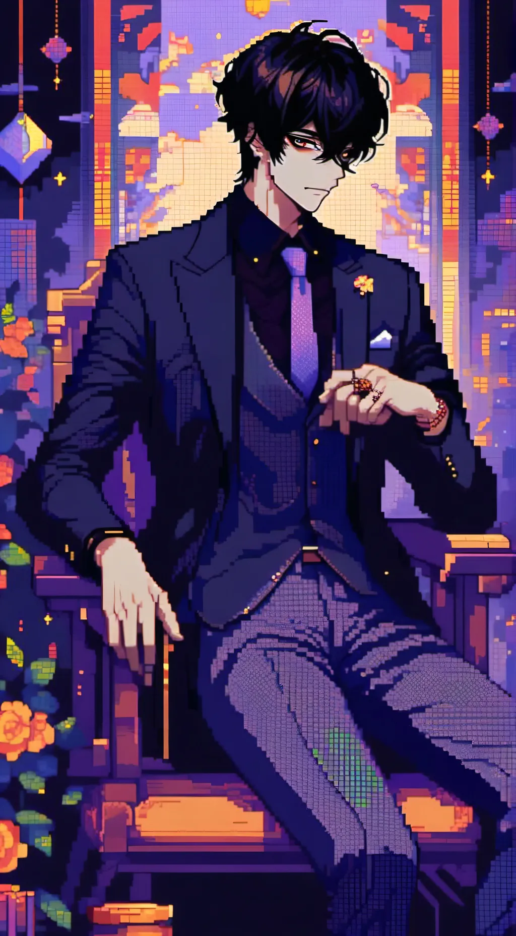 ai character: 言 background