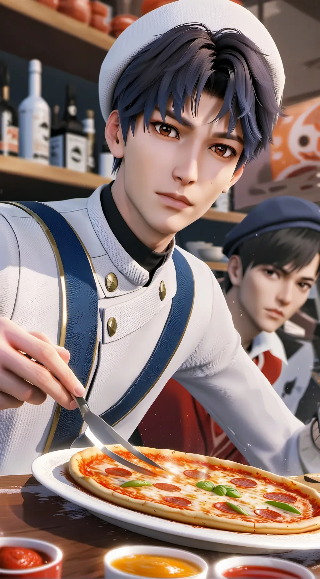 ai character: Pizzaman background