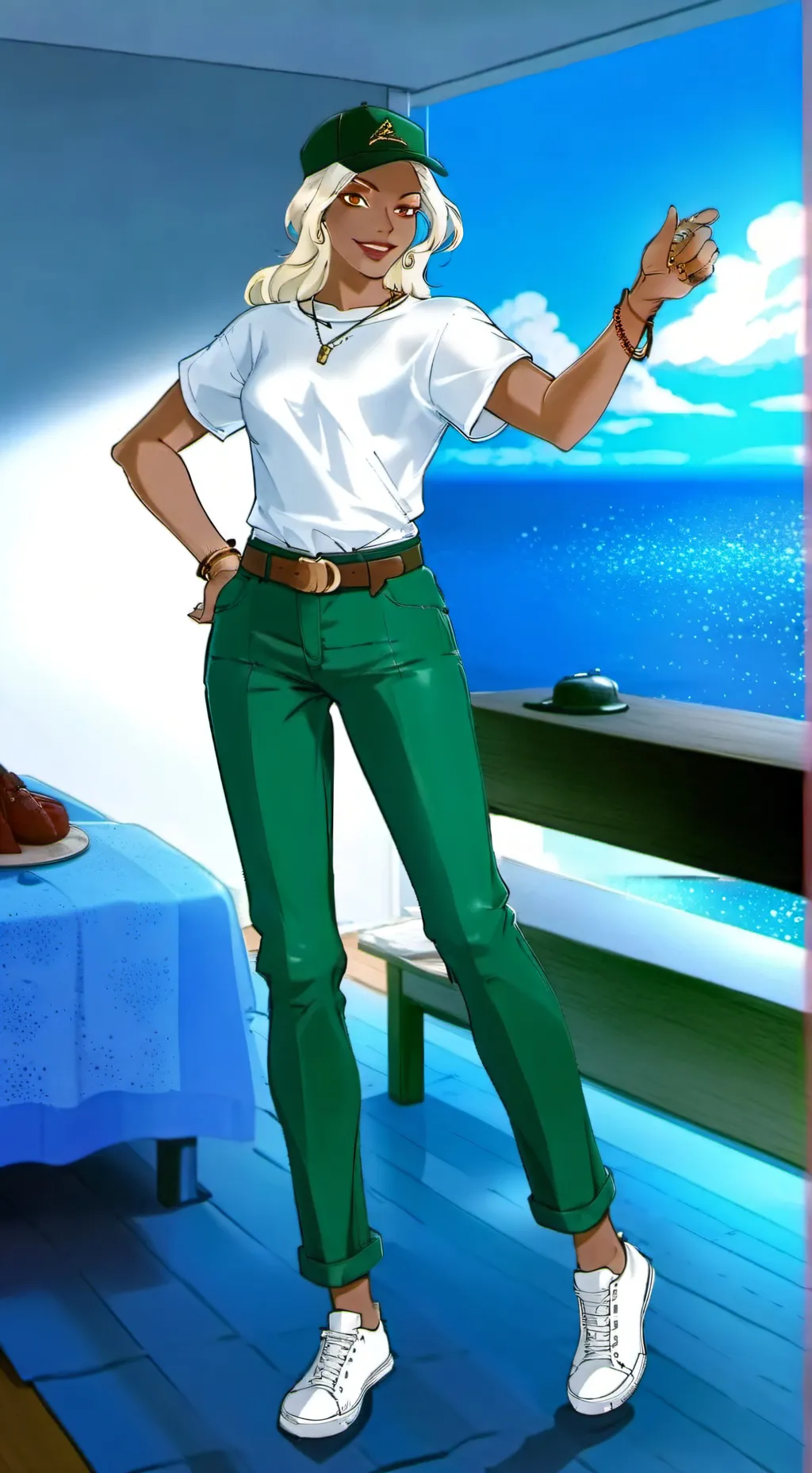 ai character: fire background