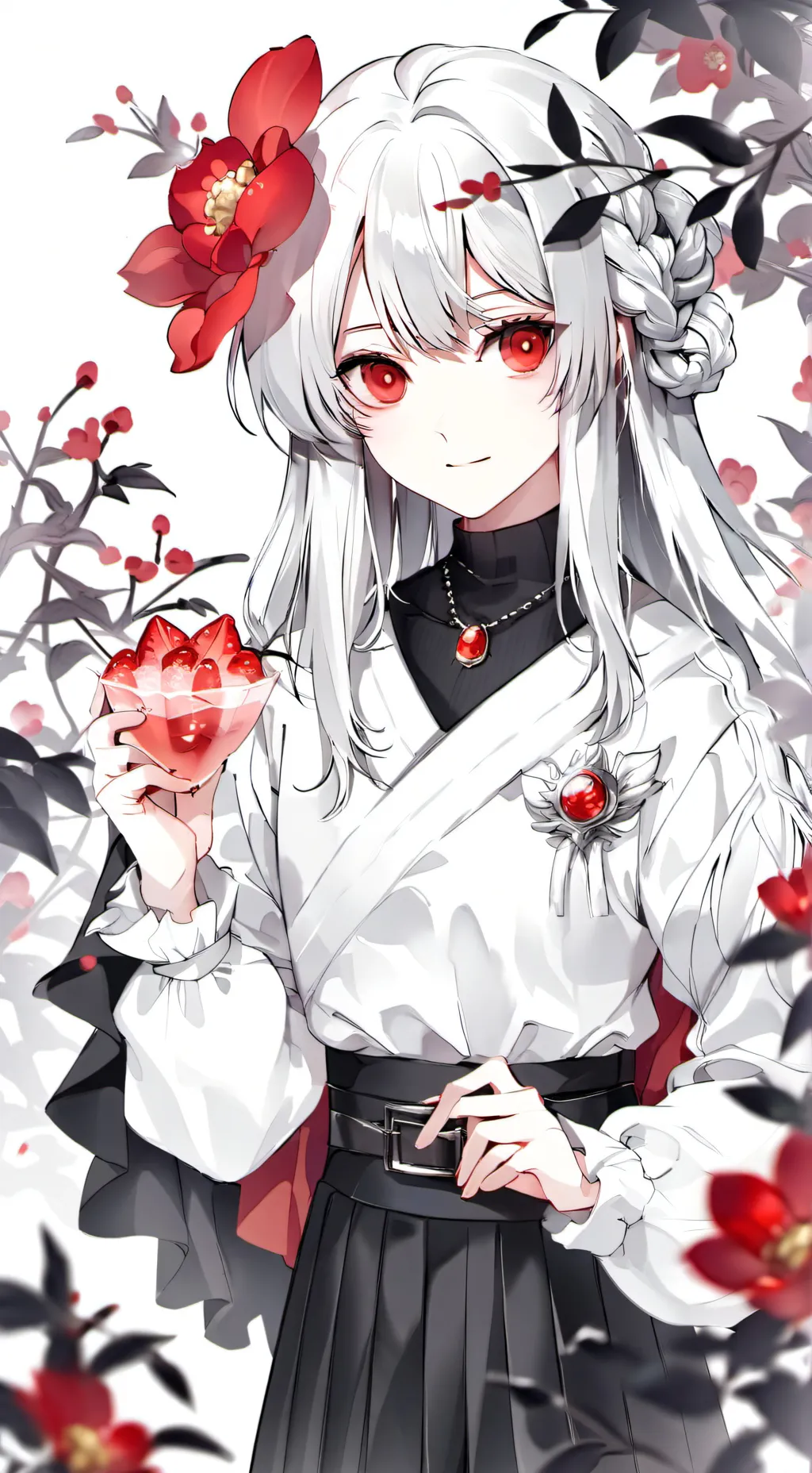 ai character: dreamy cute girl background