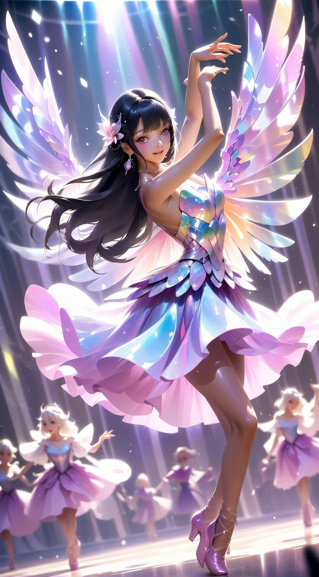 ai character: The Dancing le con background