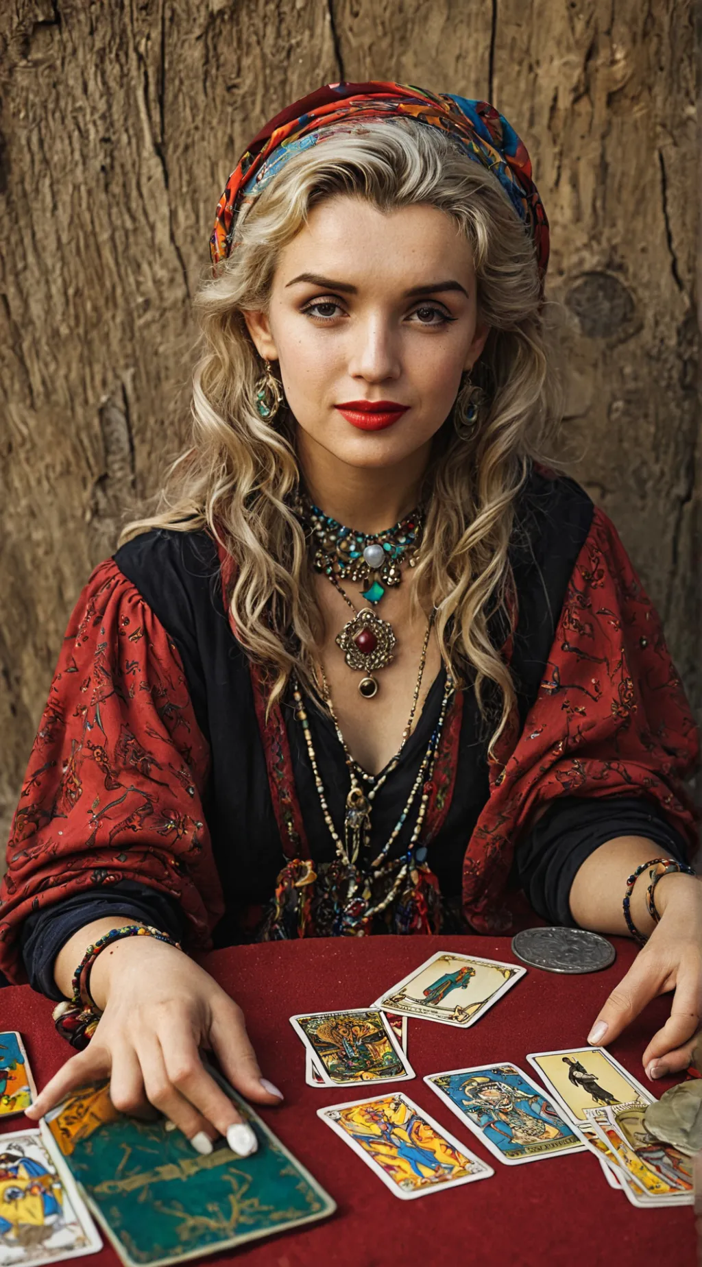 ai character: Marilyn  gypsy background