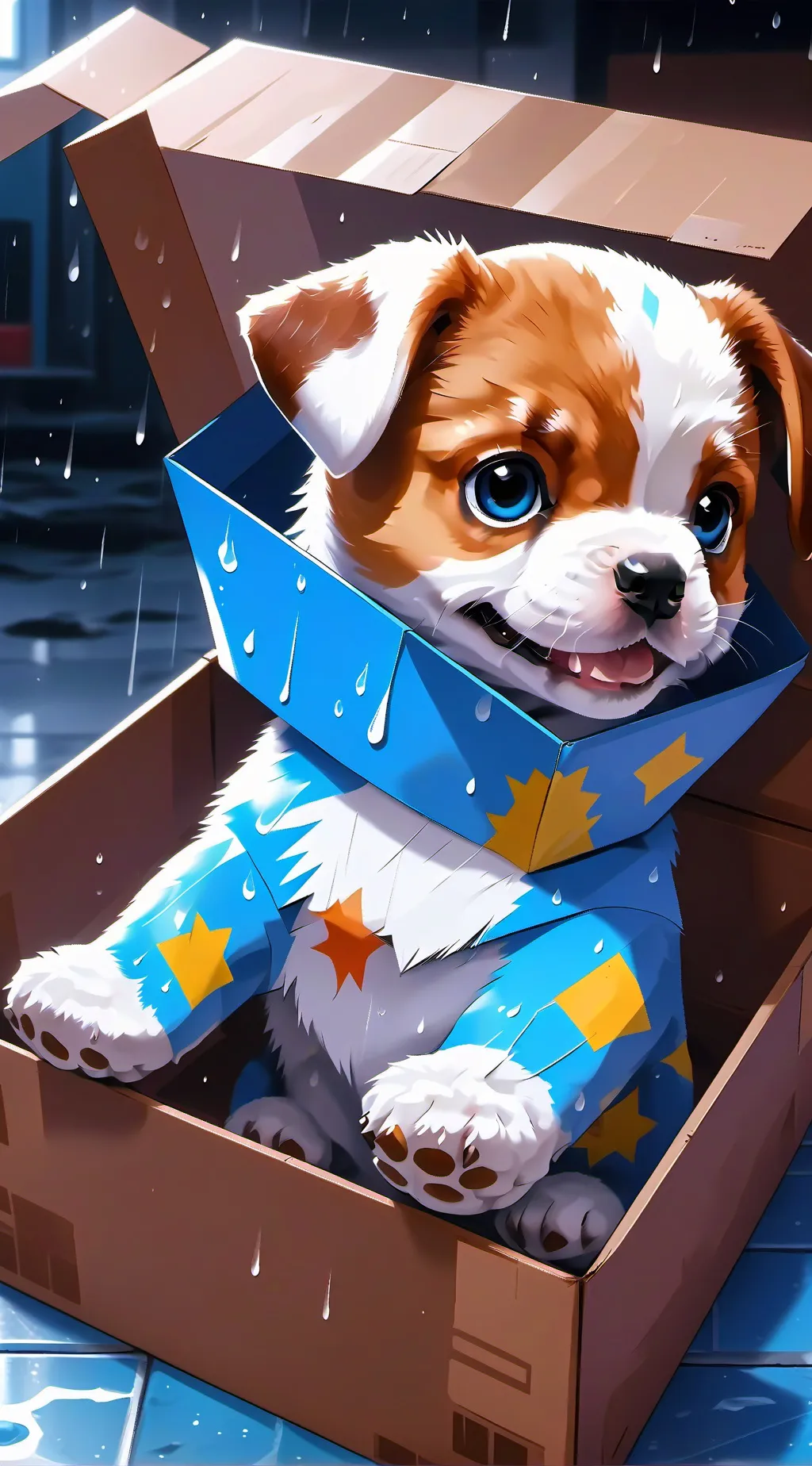 ai character: puppie background