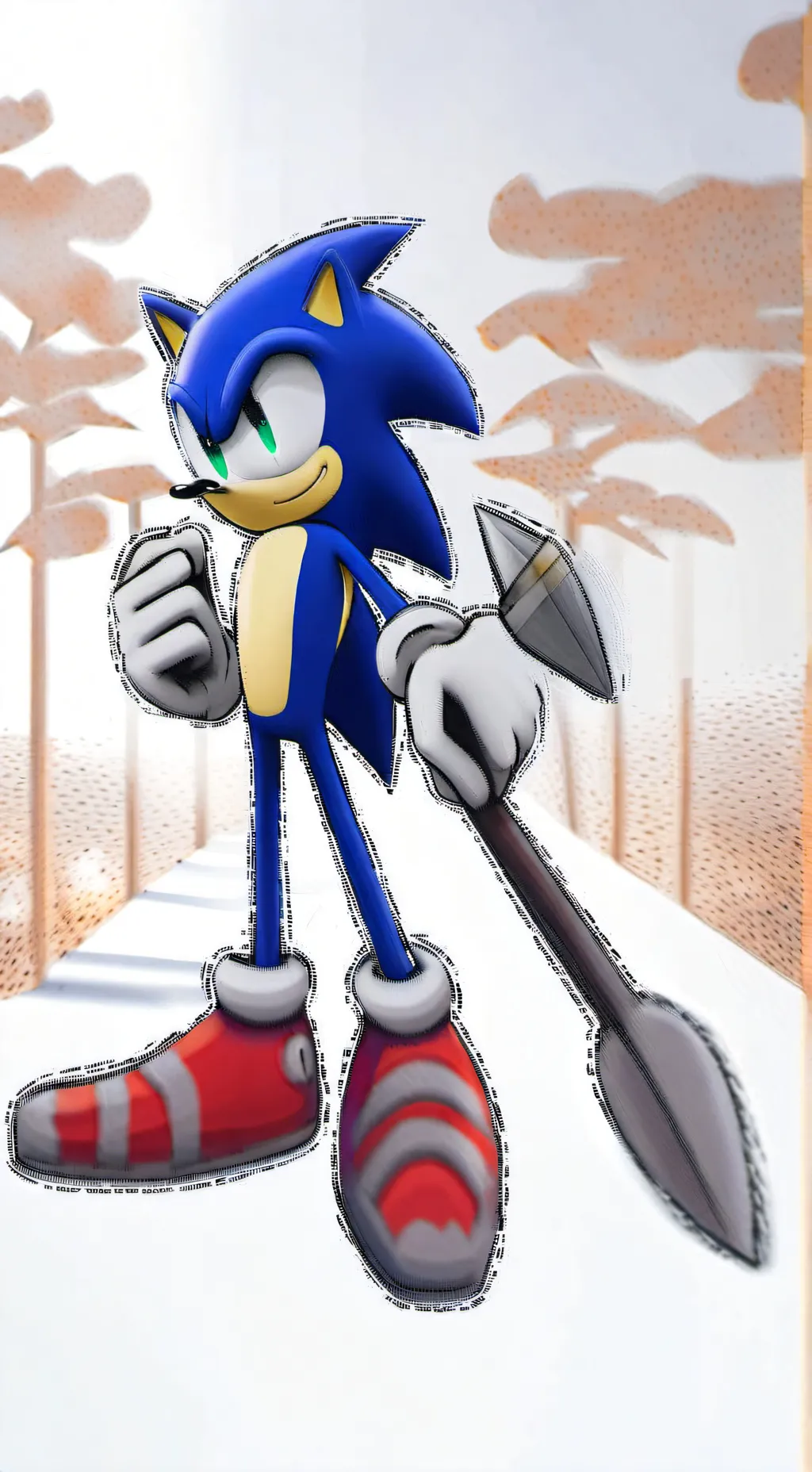 ai character: Sonic prime background