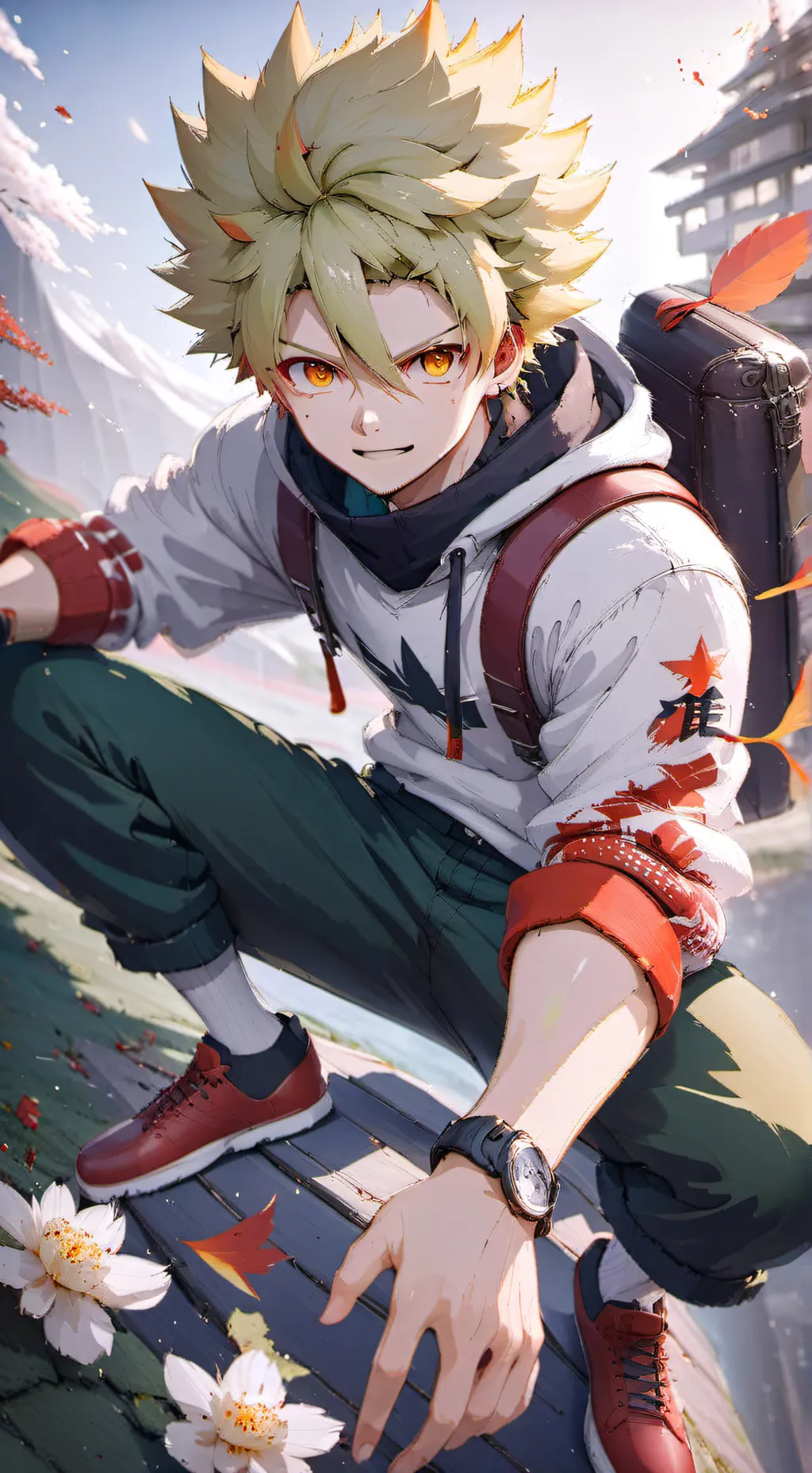 ai character: bakugo background