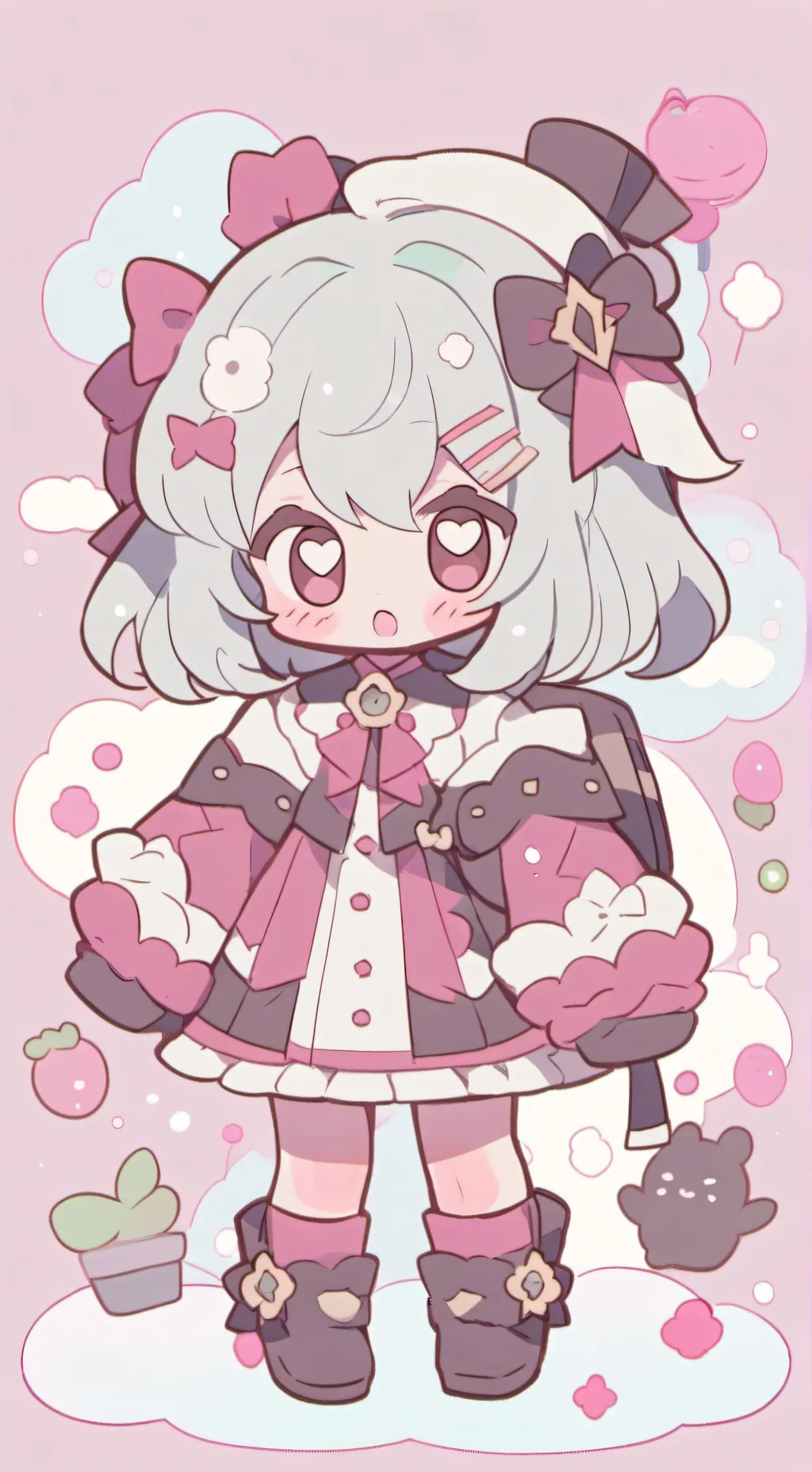 ai character: dw x Christmas Eas background