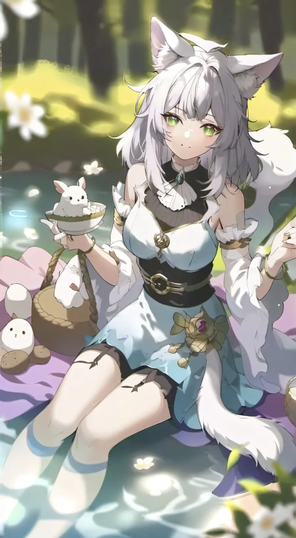 ai character: Felisha Cat hybrid background