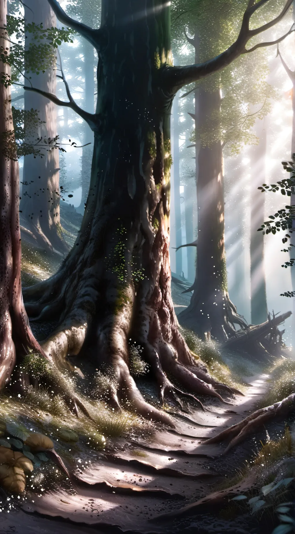 ai character: forest background