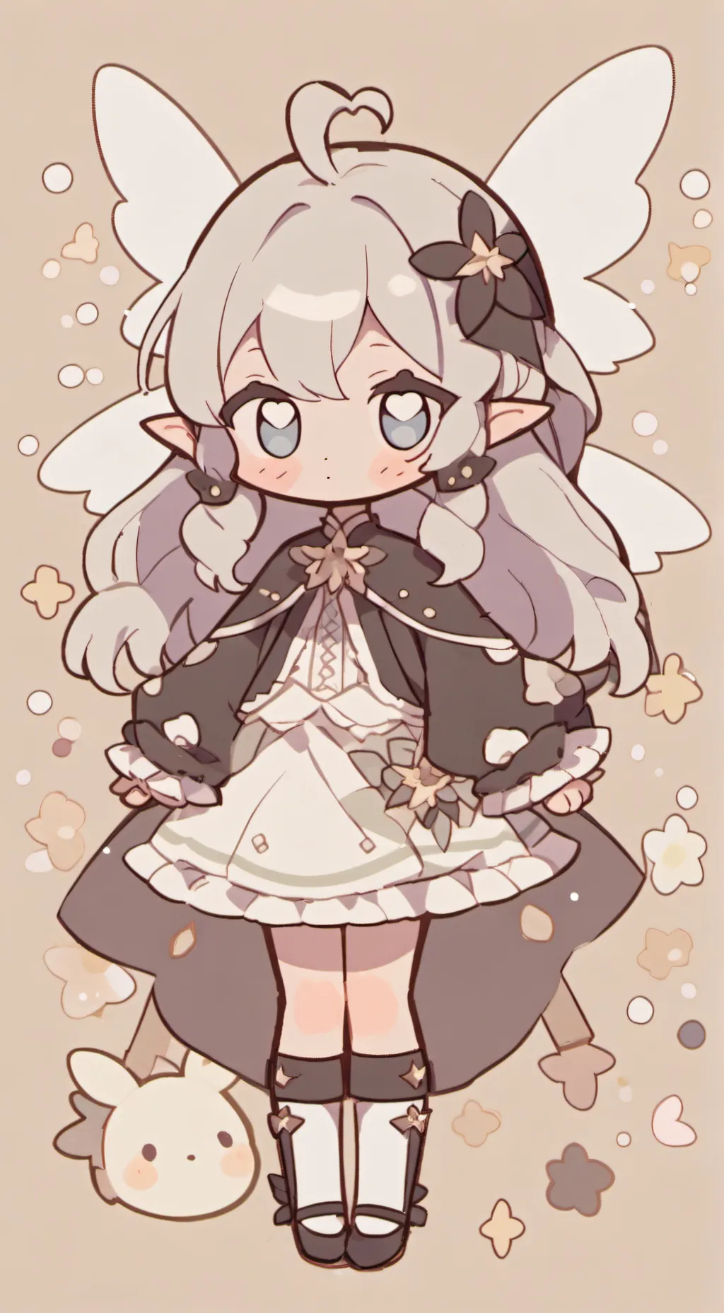ai character: FAIRY MR BLACK HAT background