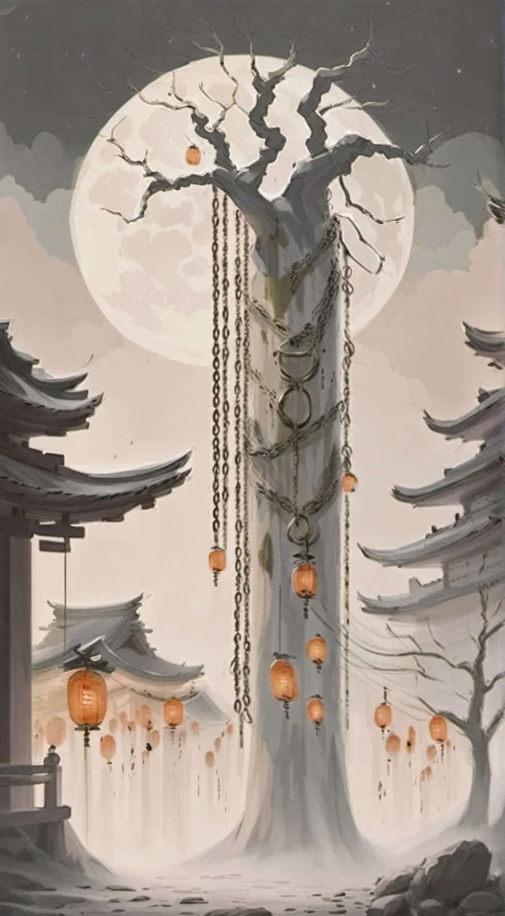 ai character: World of demons.  background