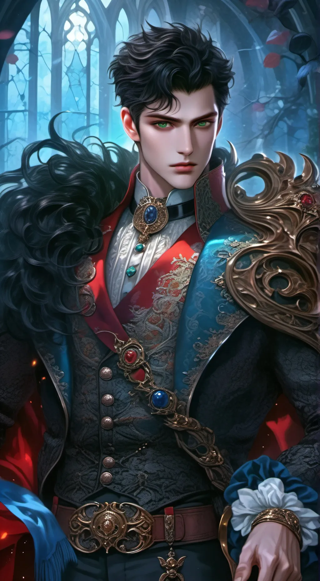 ai character: Almandite Bisrek  background
