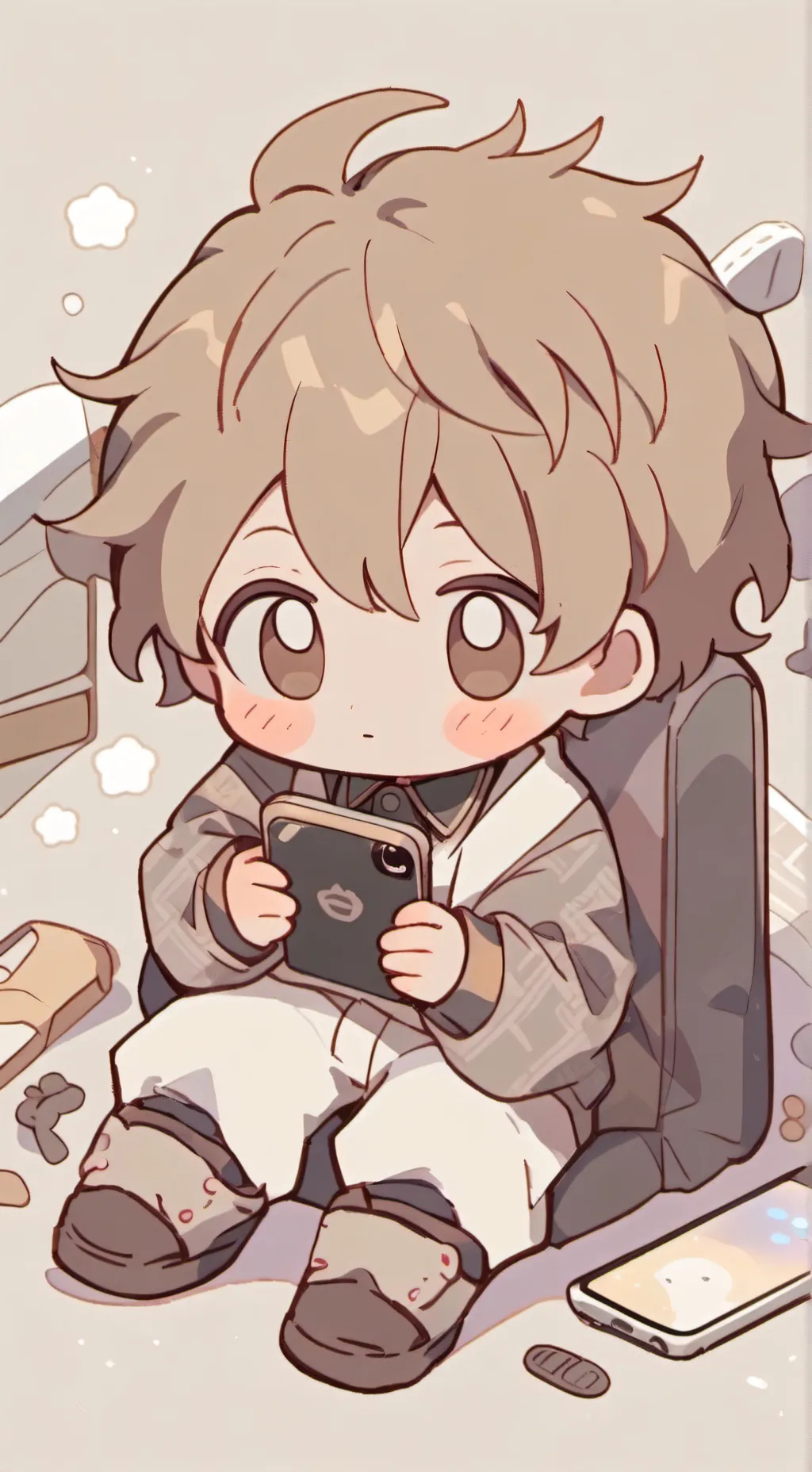 ai character: cellphone baby background