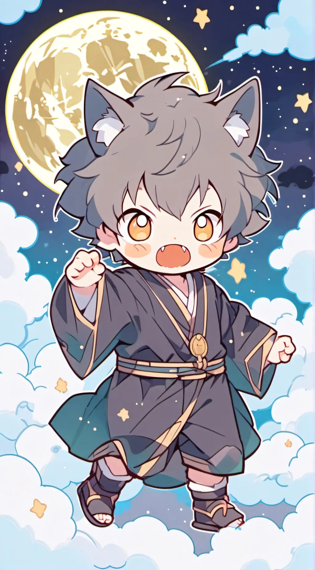 ai character: Werewolf Baby background