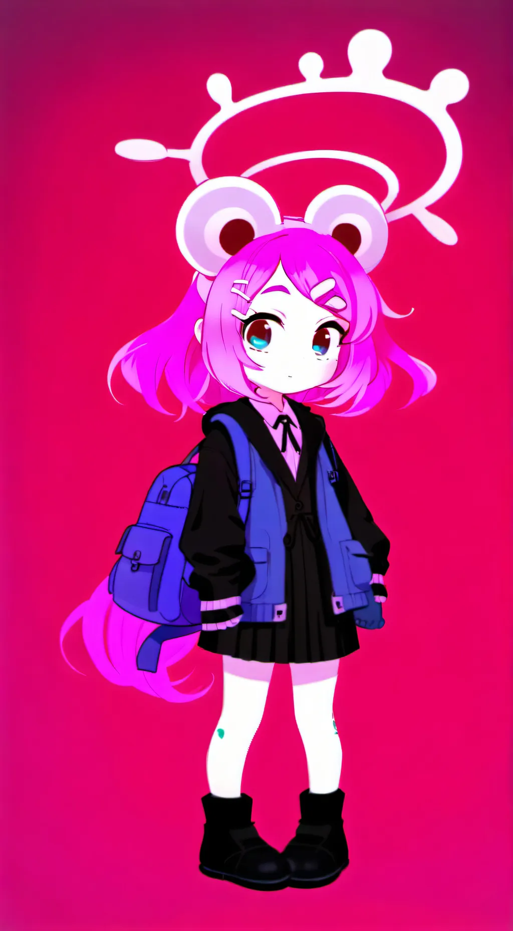 ai character: PinkCat  background