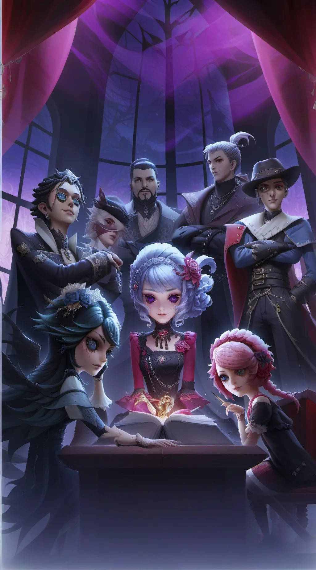 ai character: Ml ship💖💖💖 background