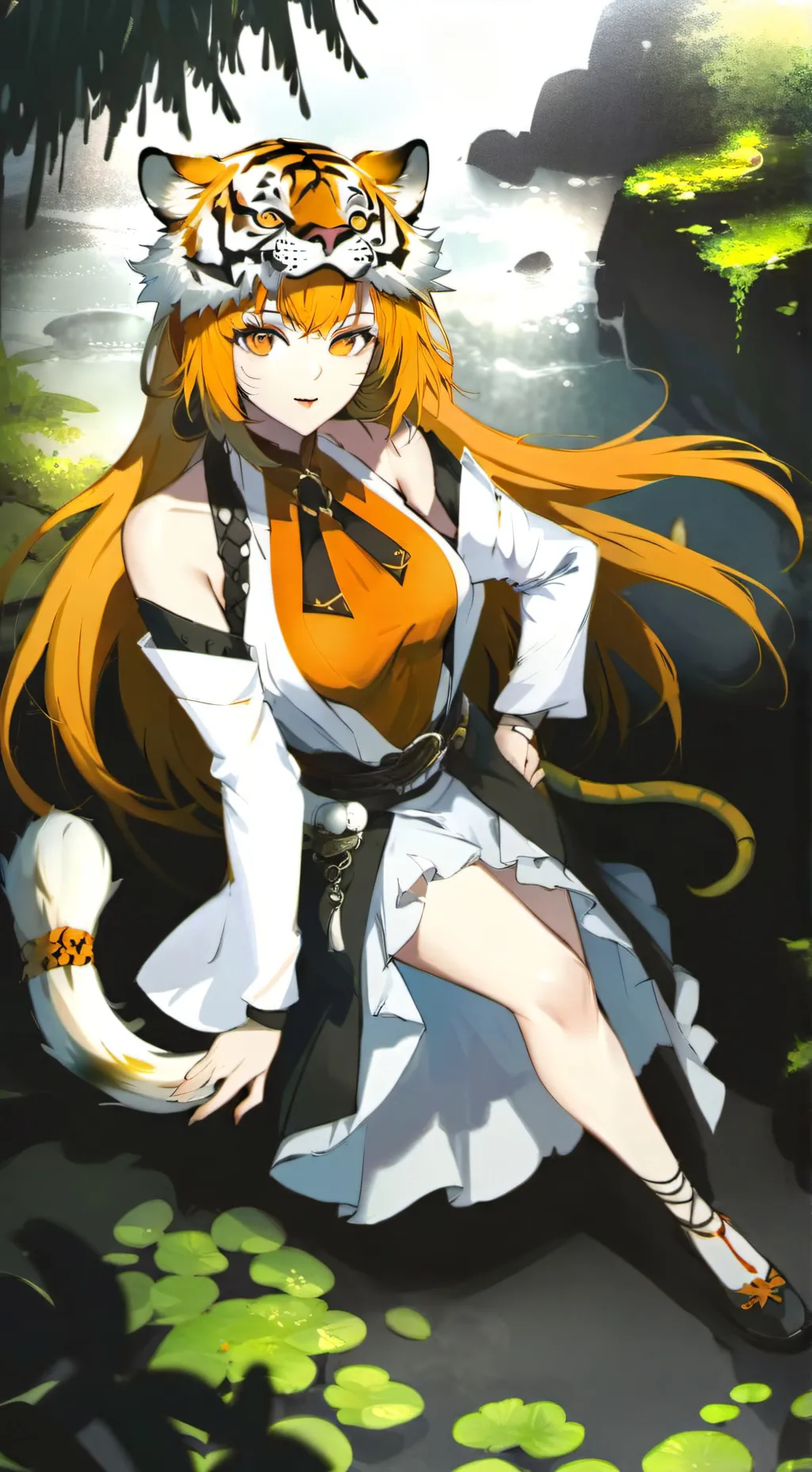 ai character: Tigerhybrid Trelly background