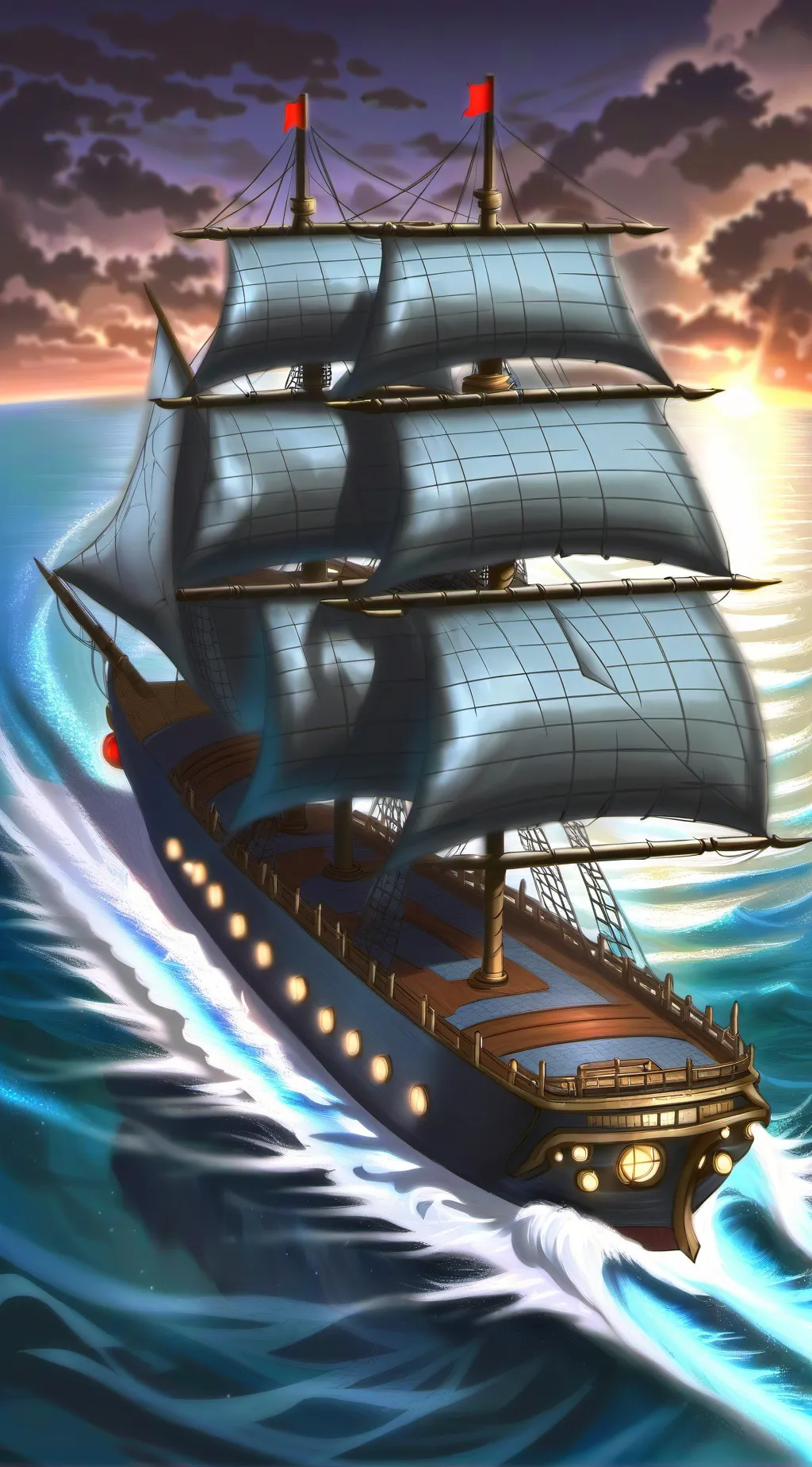 ai character: straw hats  background