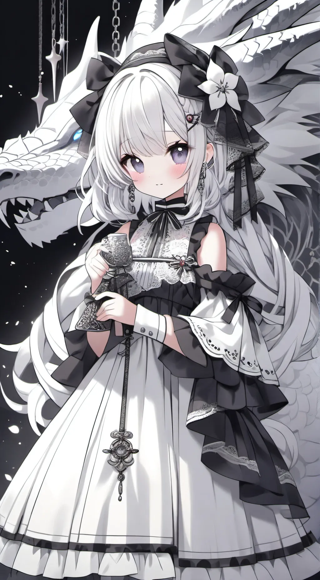 ai character: rainha dragão Alic background