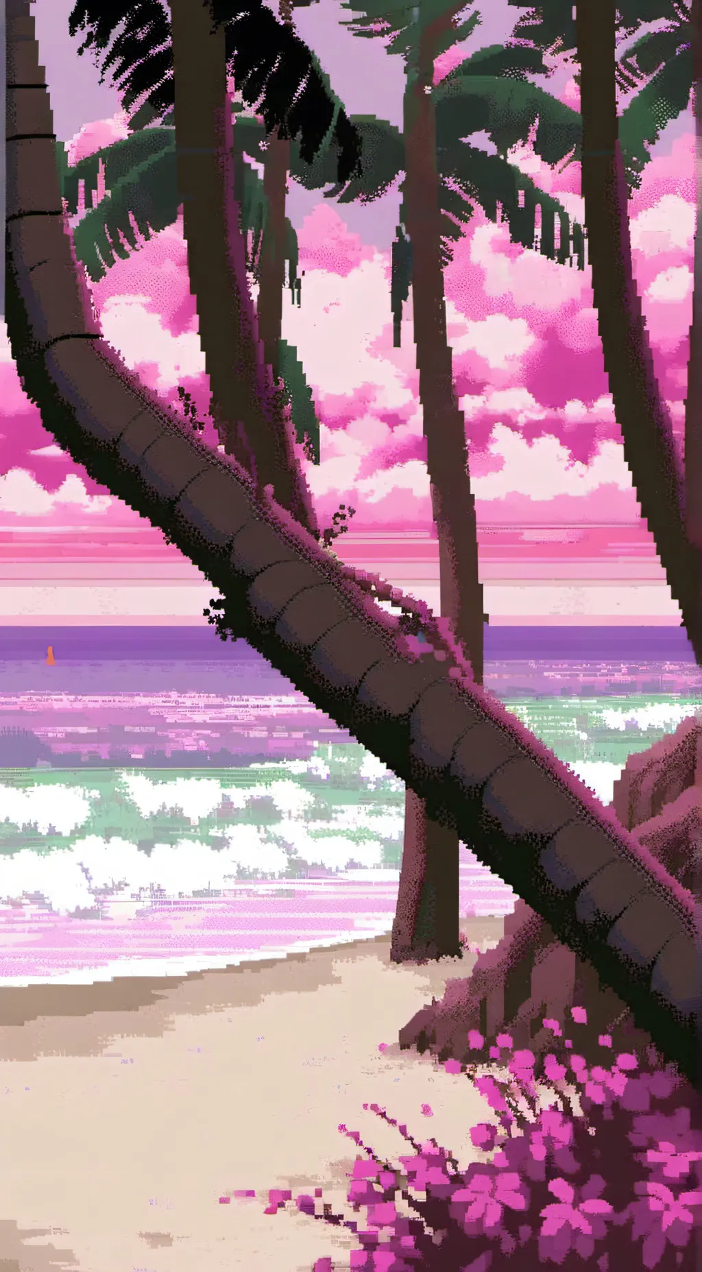ai character: 🥳Forsaken beach🥳 background