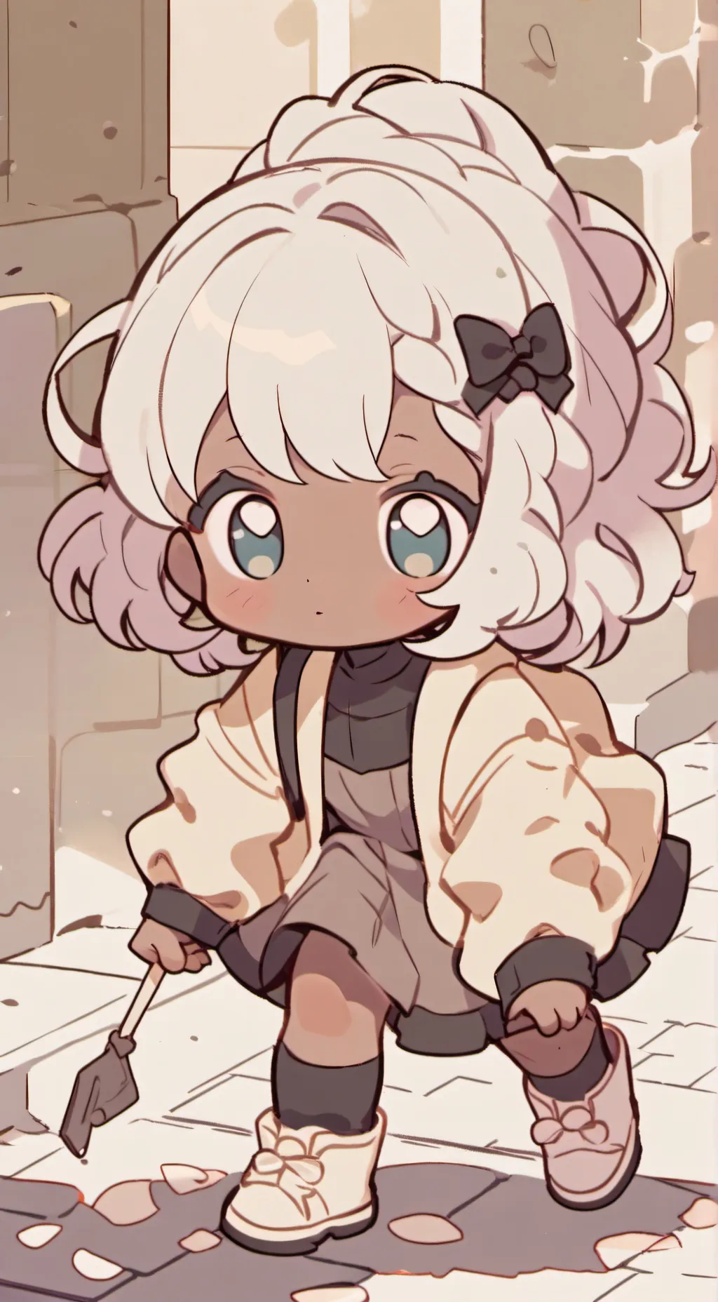ai character: Street Baby background