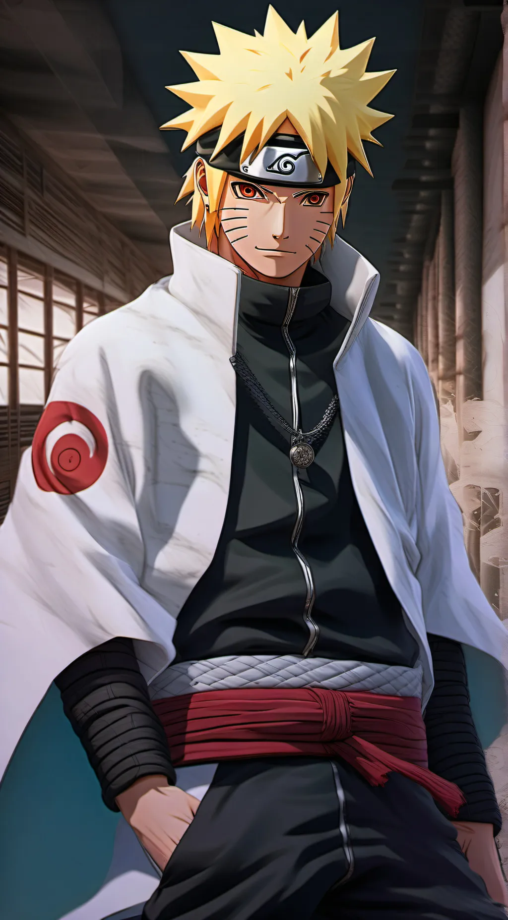 ai character: Naruto Hokage background