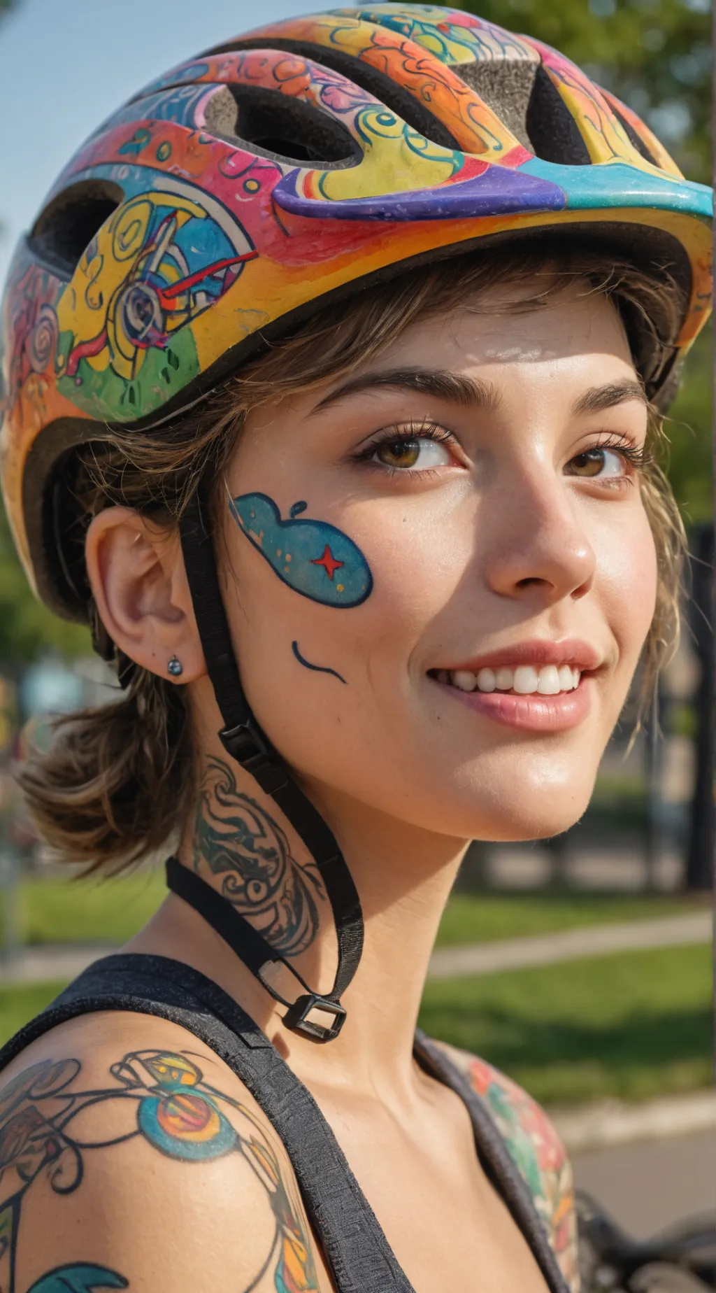ai character: Bicycle Person background