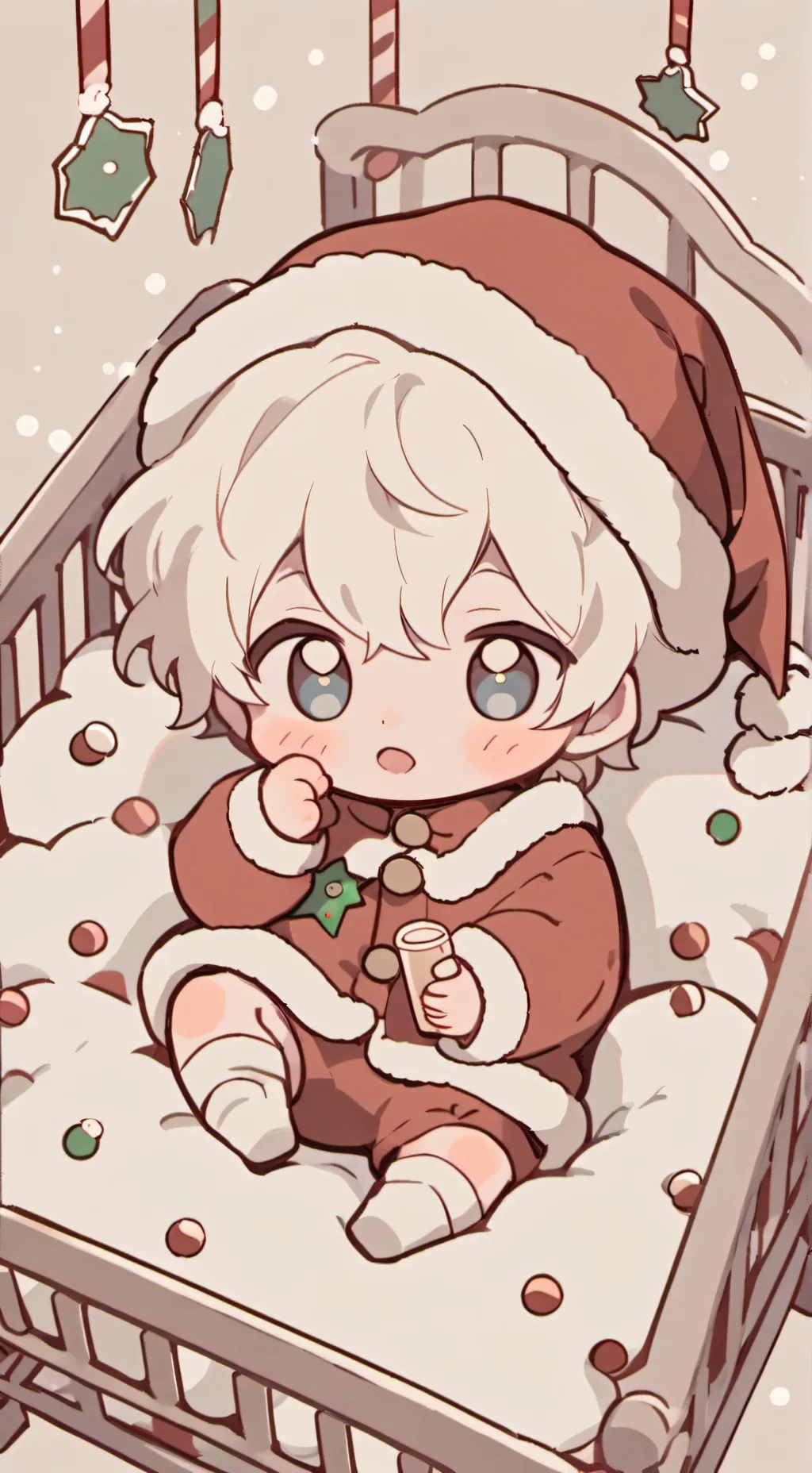 ai character: Christmas baby background